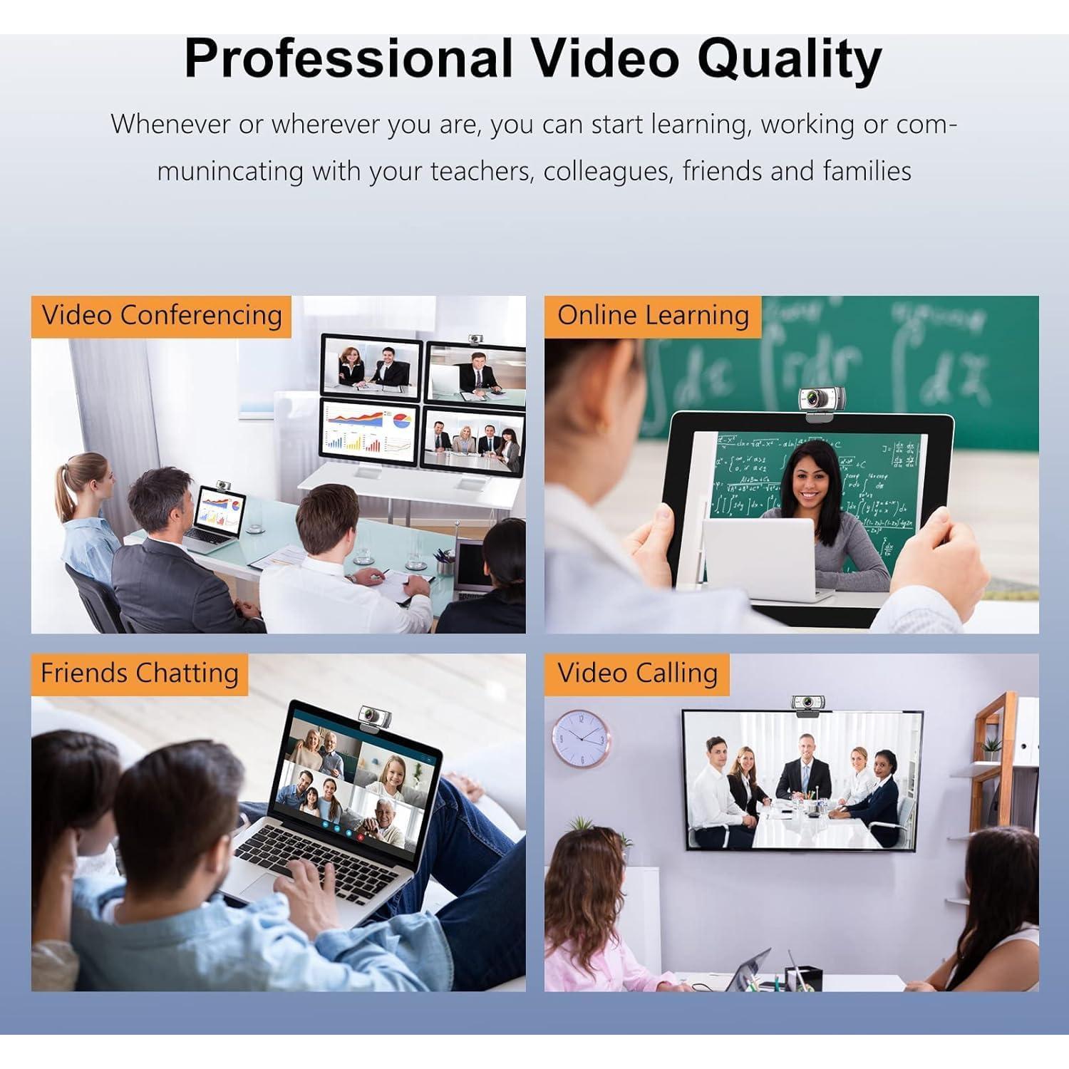 Wide Angle Webcam,120 Degree Large View Spedal 920 Pro Video Conference Camera, Full HD 1080P Live Streaming Web Cam with Built-in Microphone, USB Webcam for Mac, PC, Laptop and Desktop