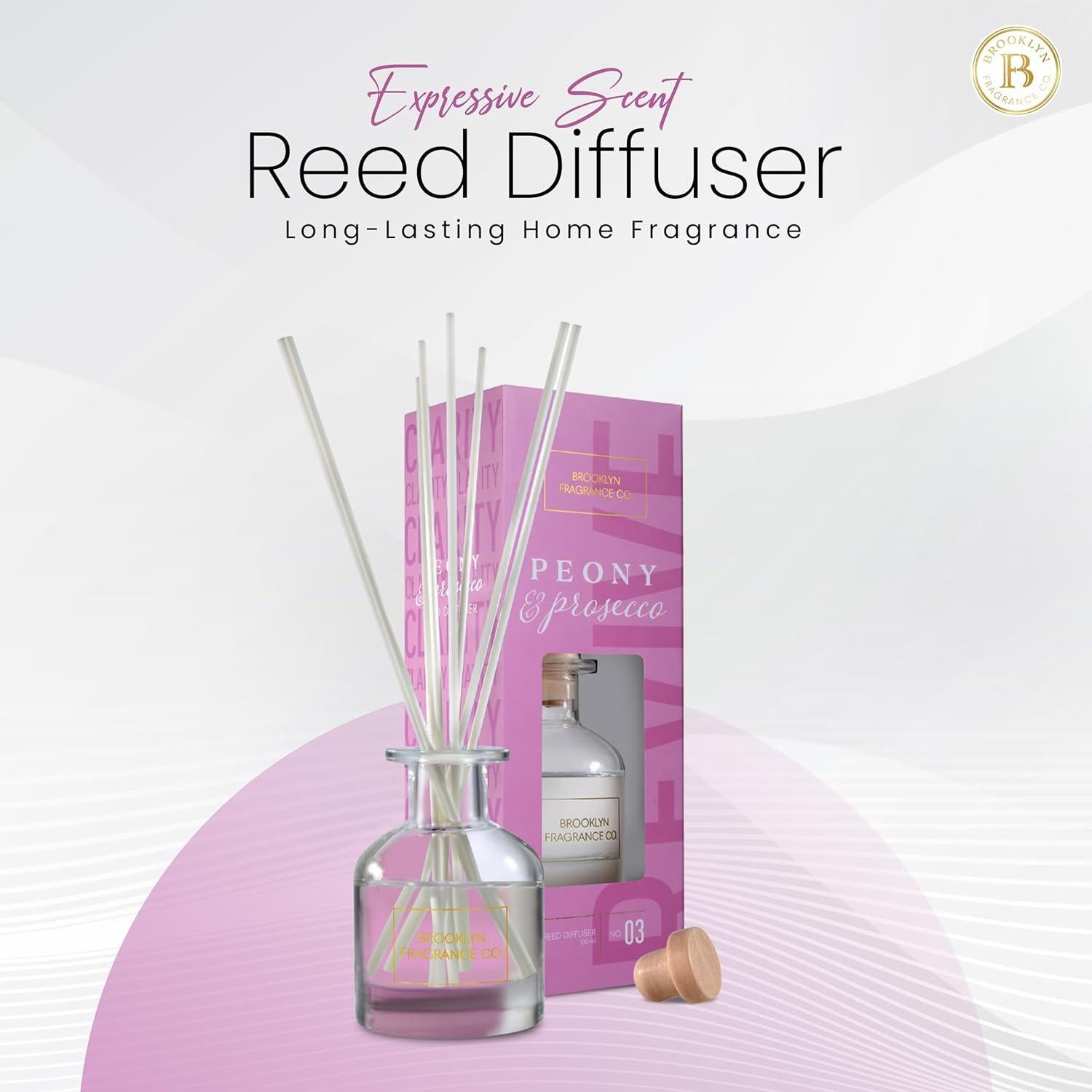 Difusor de Aroma Brooklyn Fragrance Co. 100ml Peonía y Prosecco