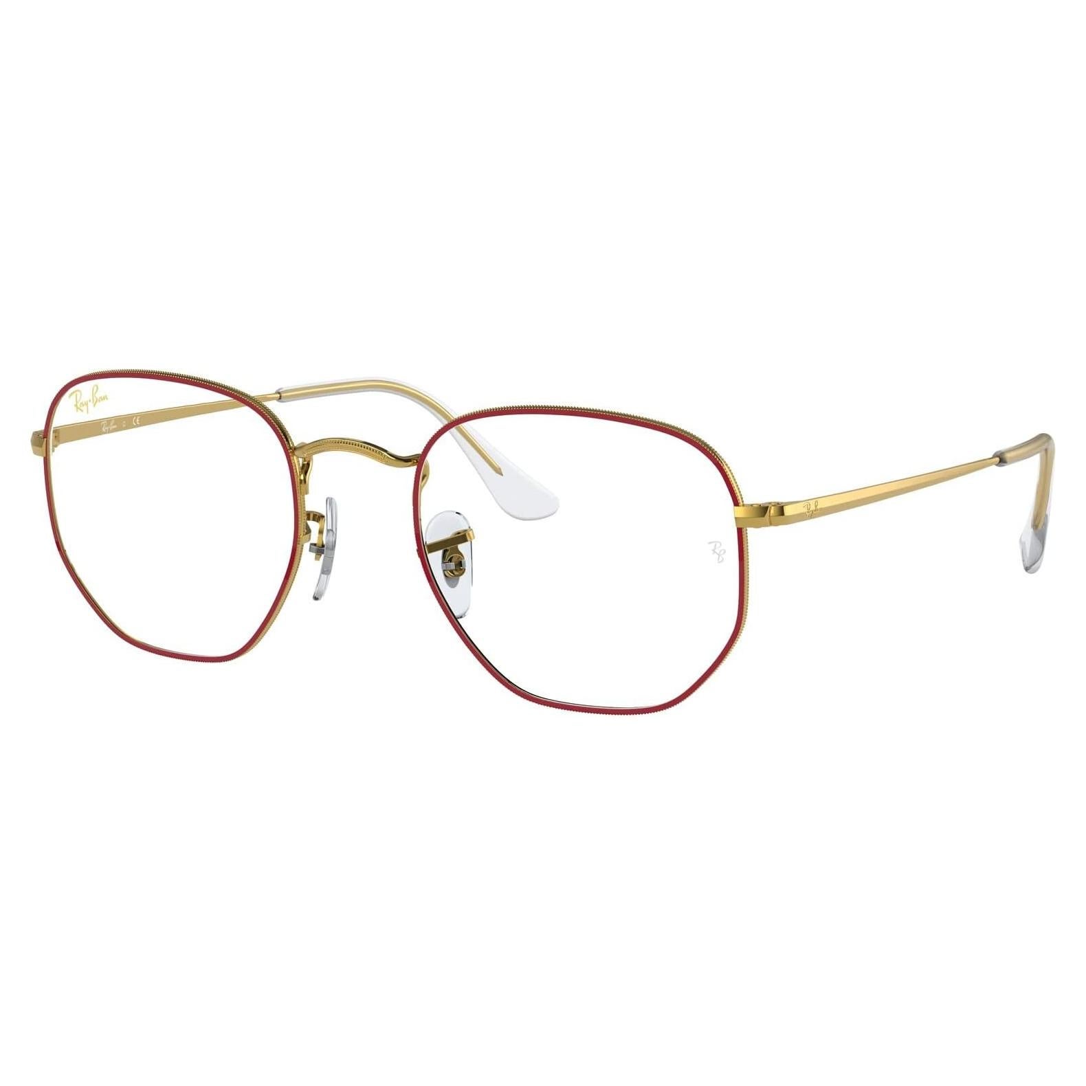 Ray-Ban Rx6448f Low Bridge Fit Hexagonal Prescription Eyeglass Frames