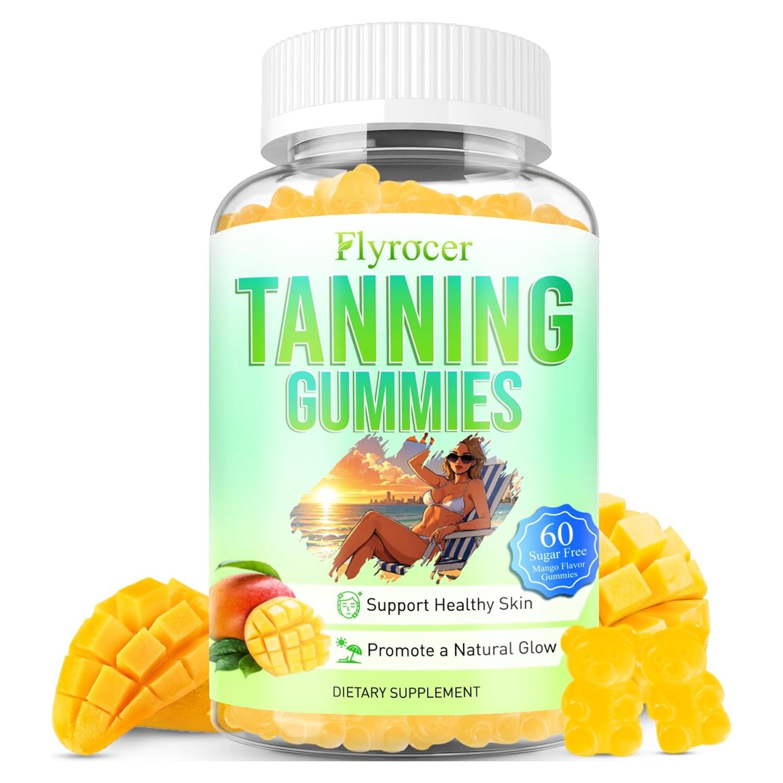 Gomitas bronceadoras Flyrocer 60 unidades sabor mango