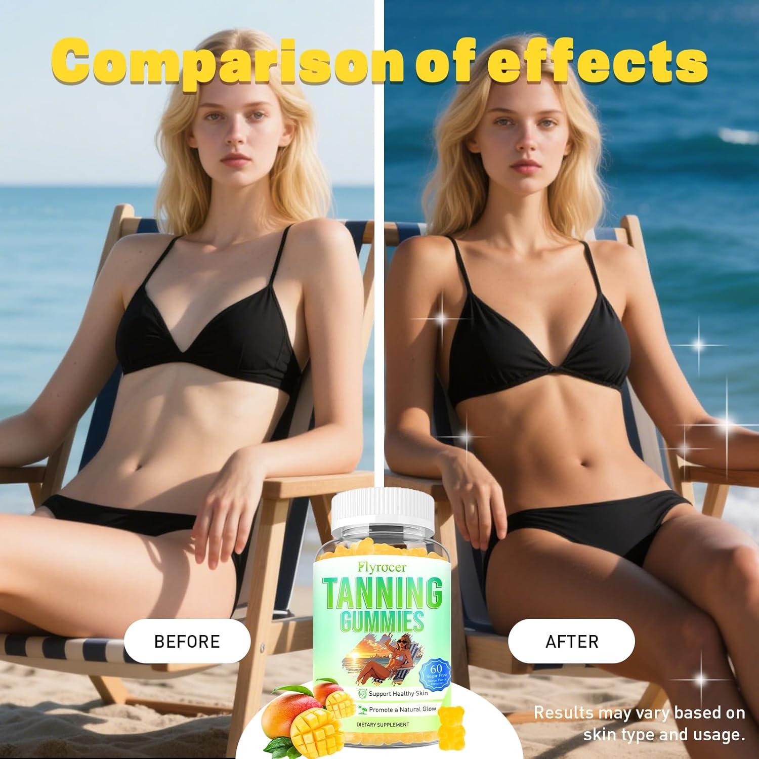 Gomitas bronceadoras Flyrocer 60 unidades sabor mango