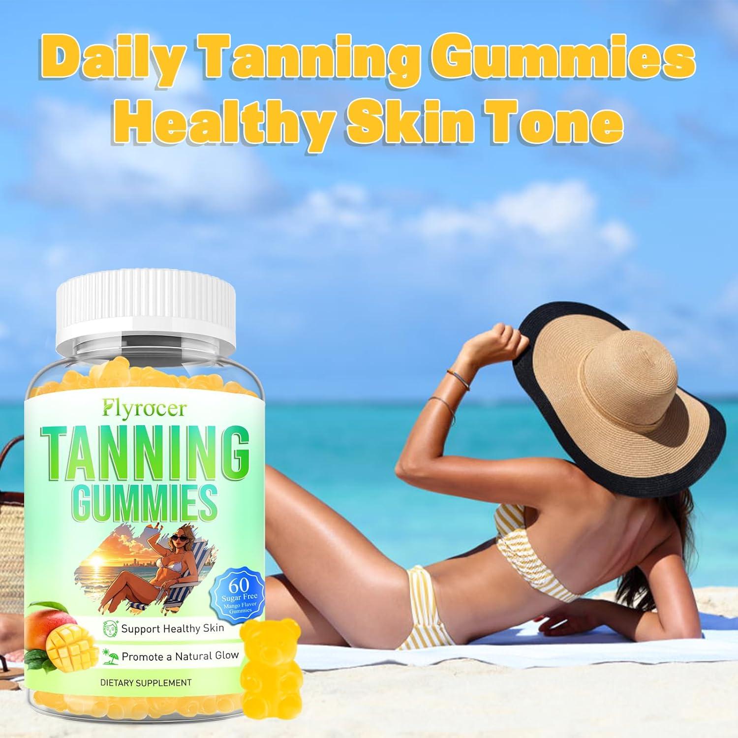 Gomitas bronceadoras Flyrocer 60 unidades sabor mango