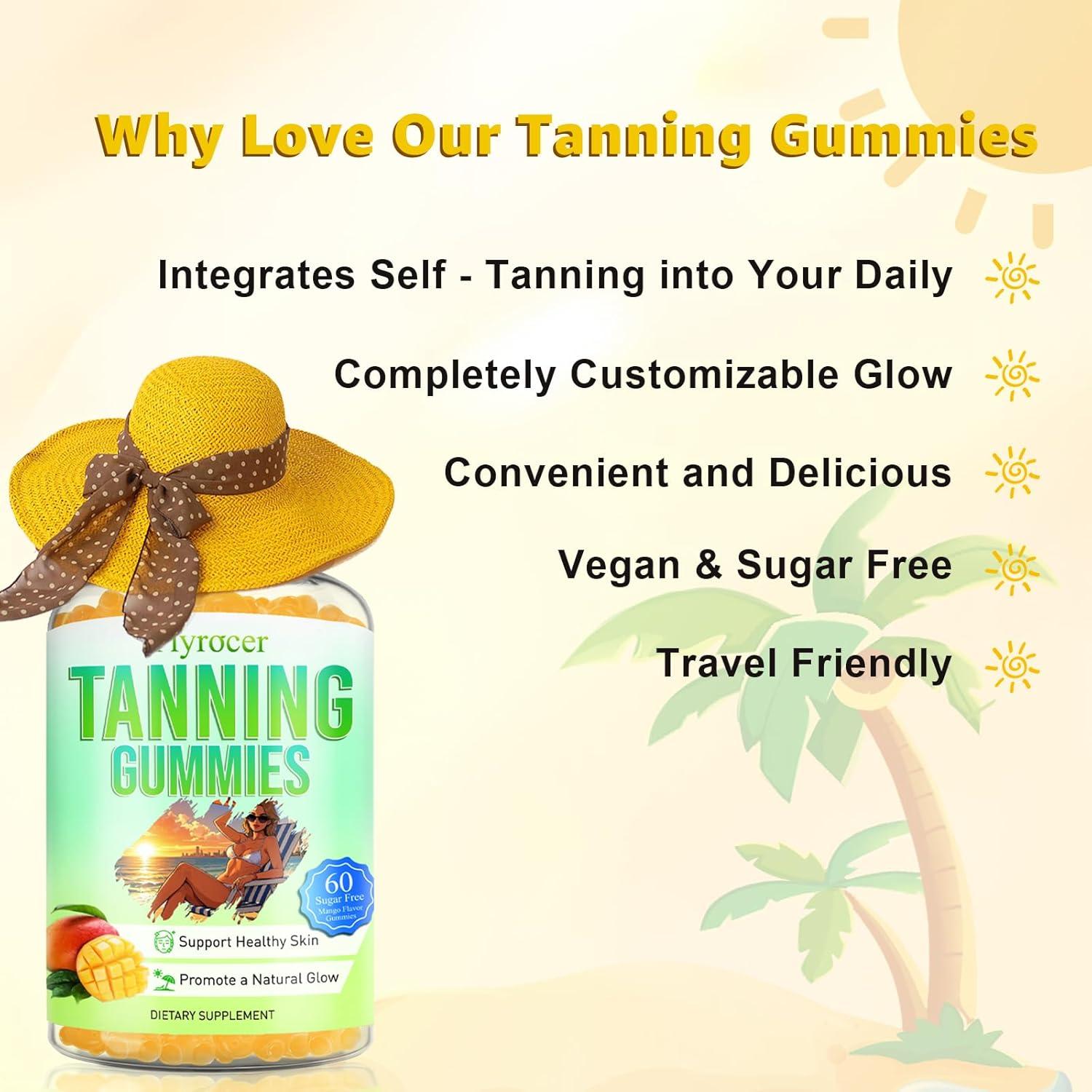 Gomitas bronceadoras Flyrocer 60 unidades sabor mango