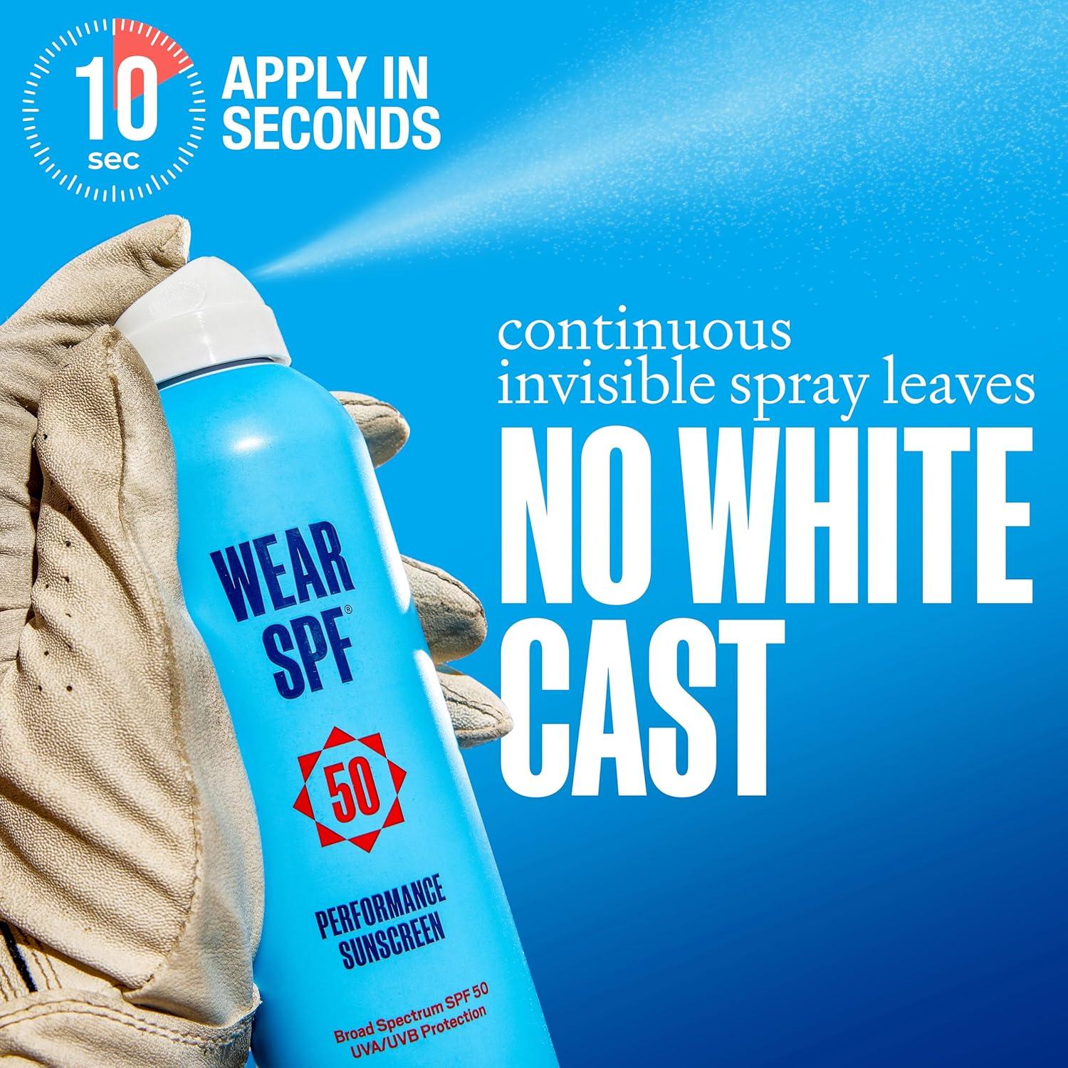 Protector Solar Wear SPF Sport Spray 3 Paquetes SPF 50 Resistente