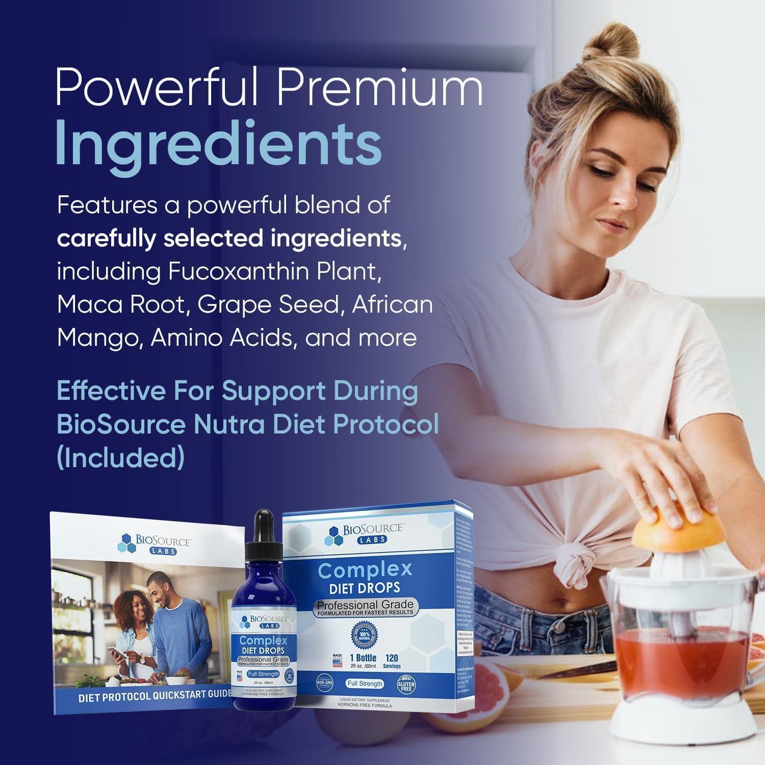 Gotas de Dieta BioSource Labs 59 ml - Suplemento Natural Adelgazante