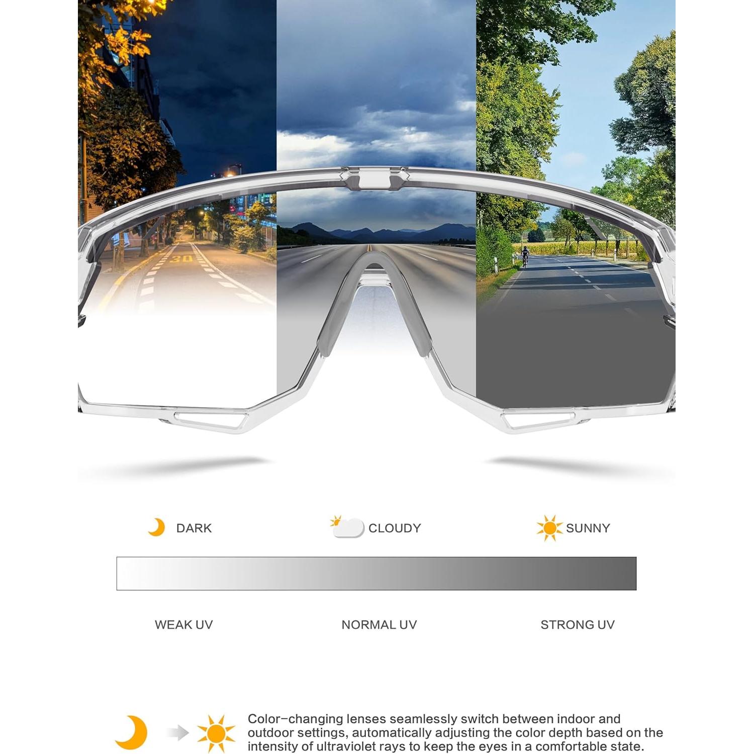 Gafas de Ciclismo Fotoquímicas BIRCEN Morado TR90