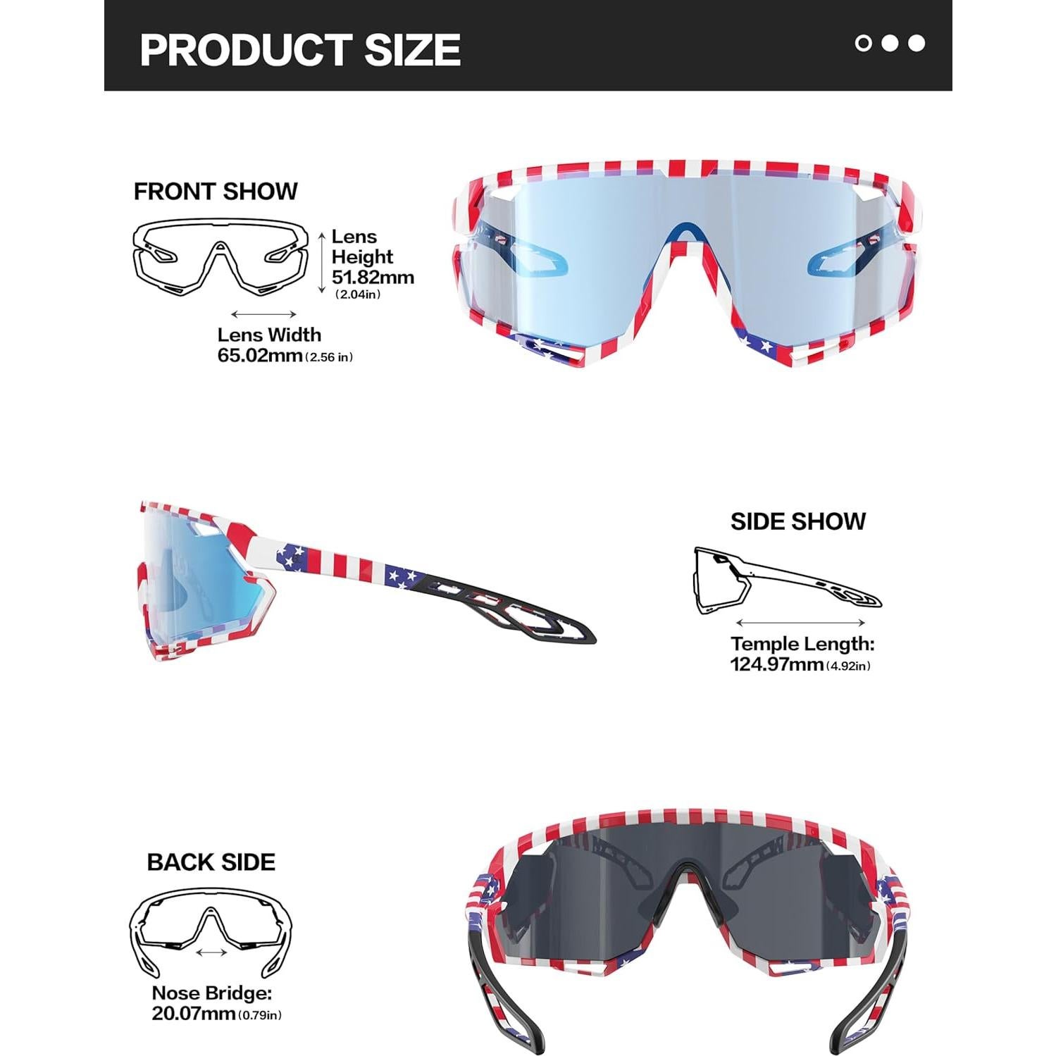 Gafas de Ciclismo BIRCEN Fotoquímicas Azul TR90