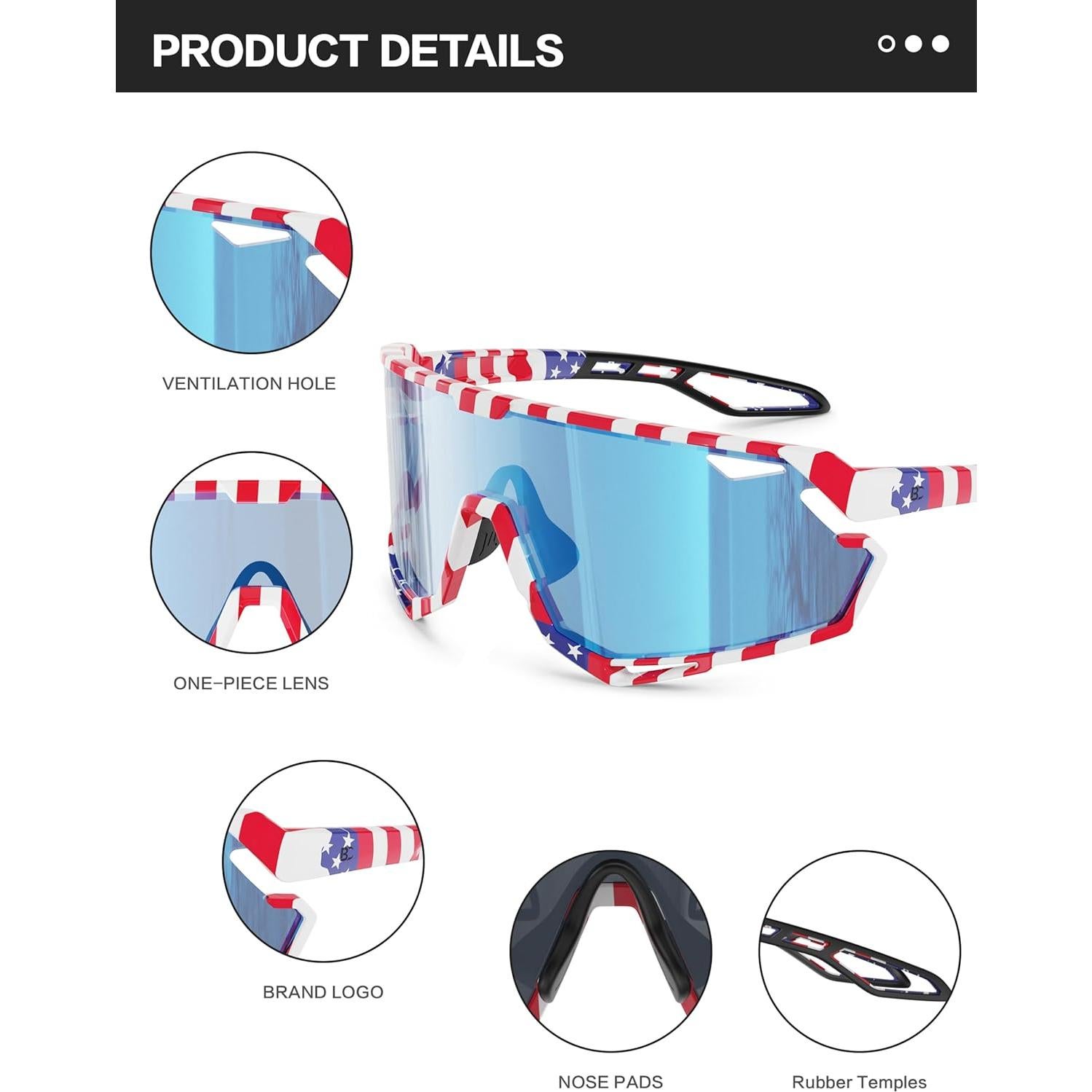 Gafas de Ciclismo BIRCEN Fotoquímicas Azul TR90