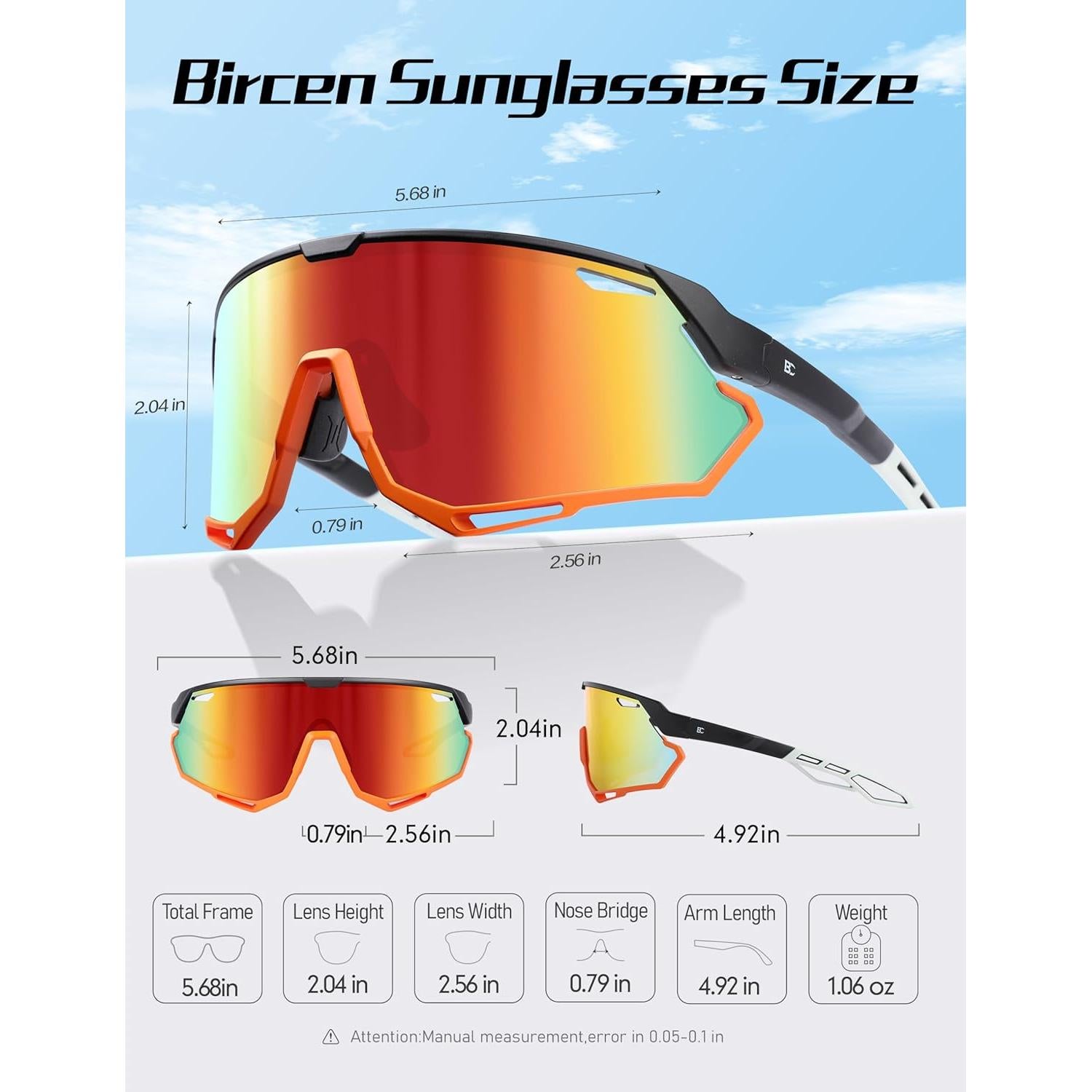 Gafas de Ciclismo BIRCEN Fotoquímicas UV400 para Deportes