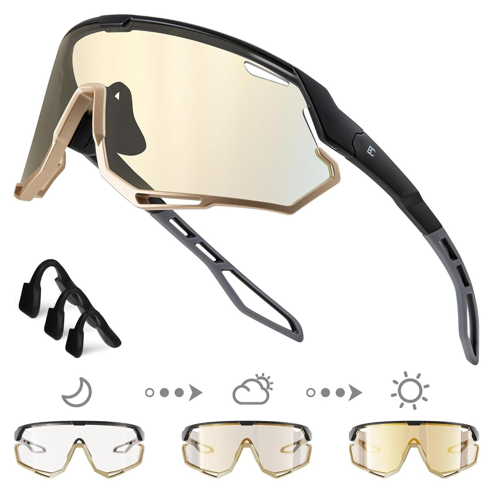 Gafas de Ciclismo Fotoquímicas BIRCEN TR90 Doradas