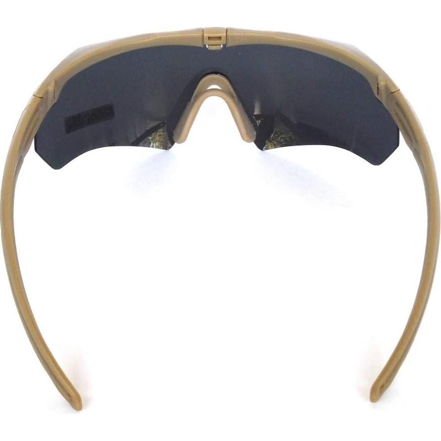 Gafas Tácticas GalaxyLense Caqui - 3 Lentes Policarbonato