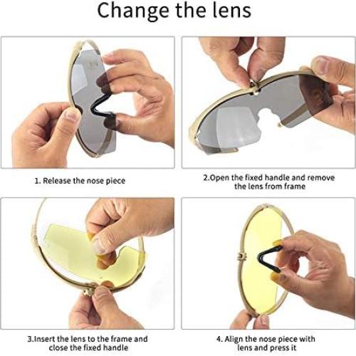 Gafas Tácticas GalaxyLense Caqui - 3 Lentes Policarbonato