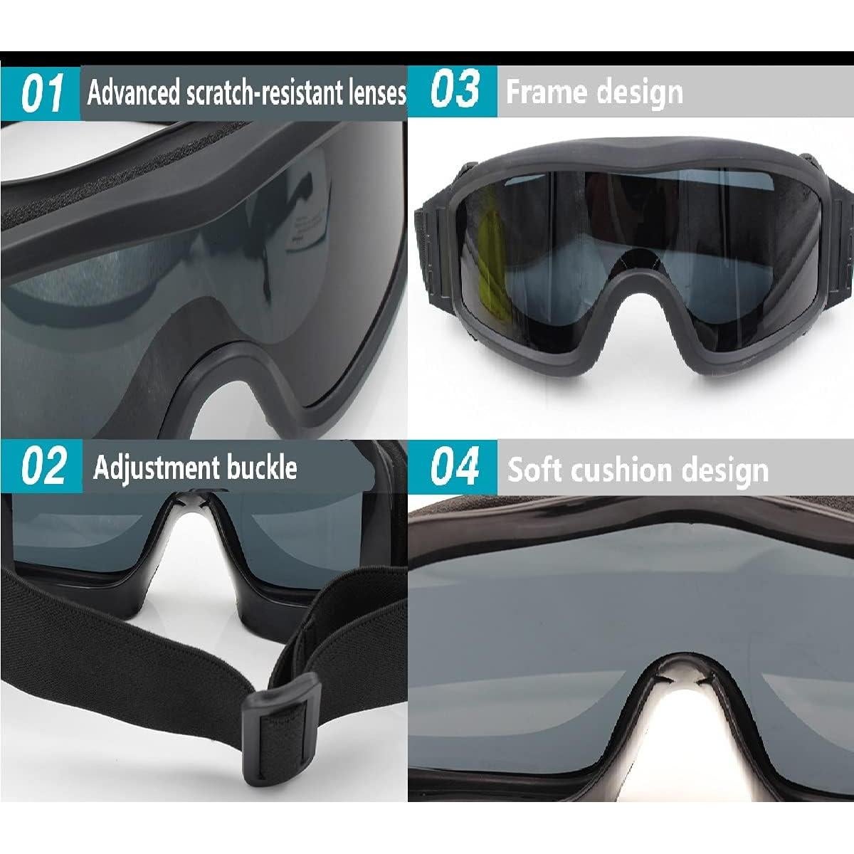 Gafas Tácticas Galaxylense - 3 Lentes Policarbonato UV