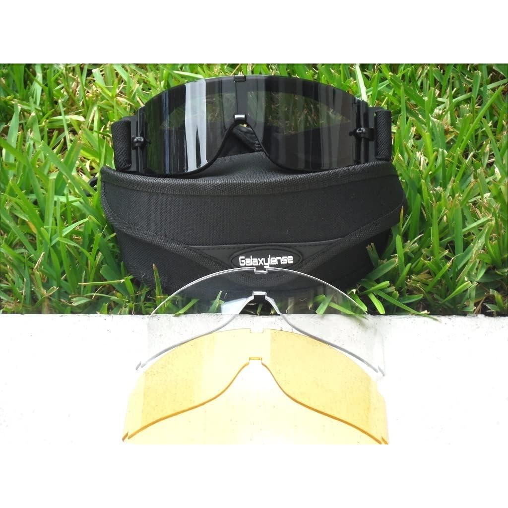 Gafas Tácticas GalaxyLense - Protección UV - 3 Lentes
