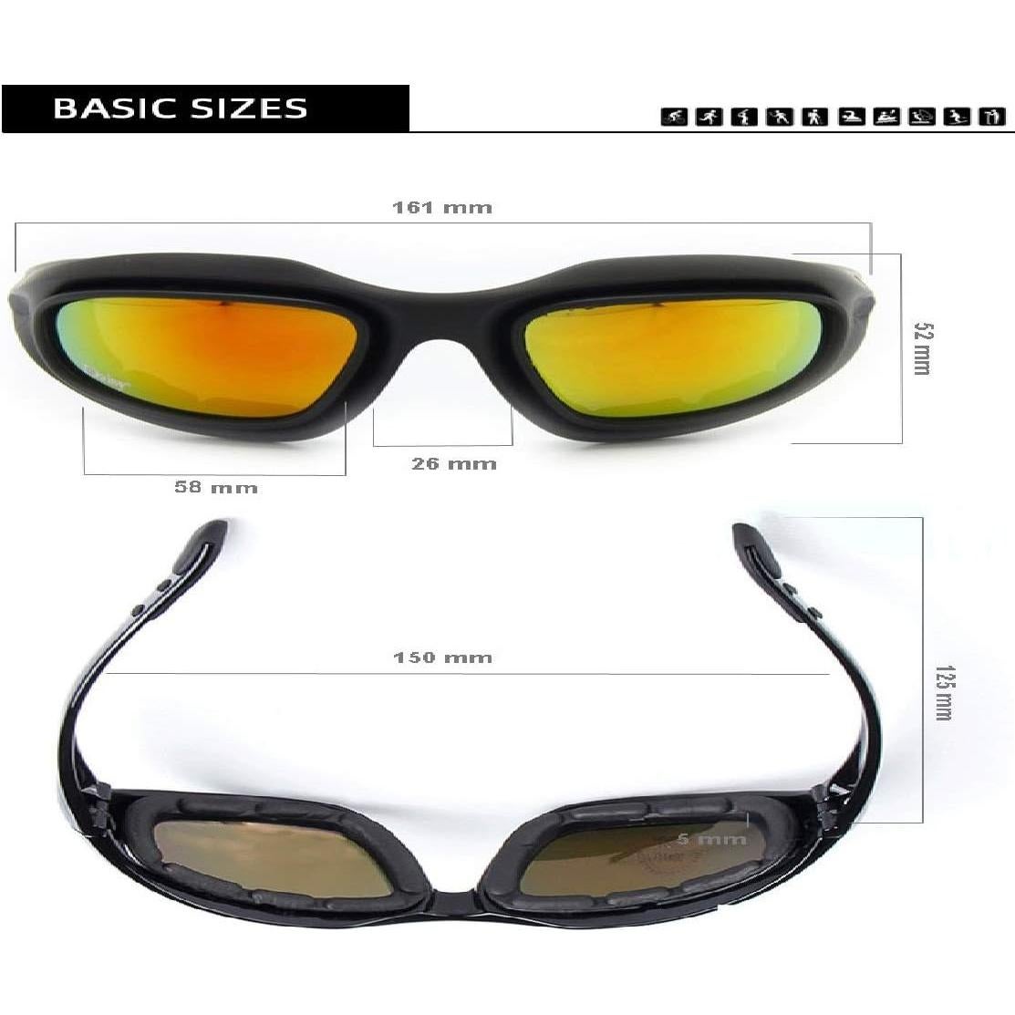 Gafas Tácticas GalaxyLense - 3 Lentes Policarbonato UV