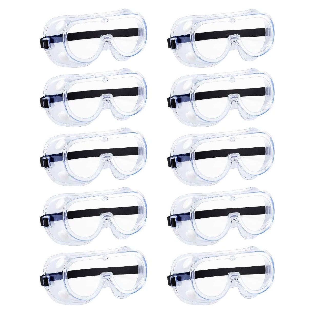 Gafas de Seguridad YunTuo 10 Paquete Antivaho UV