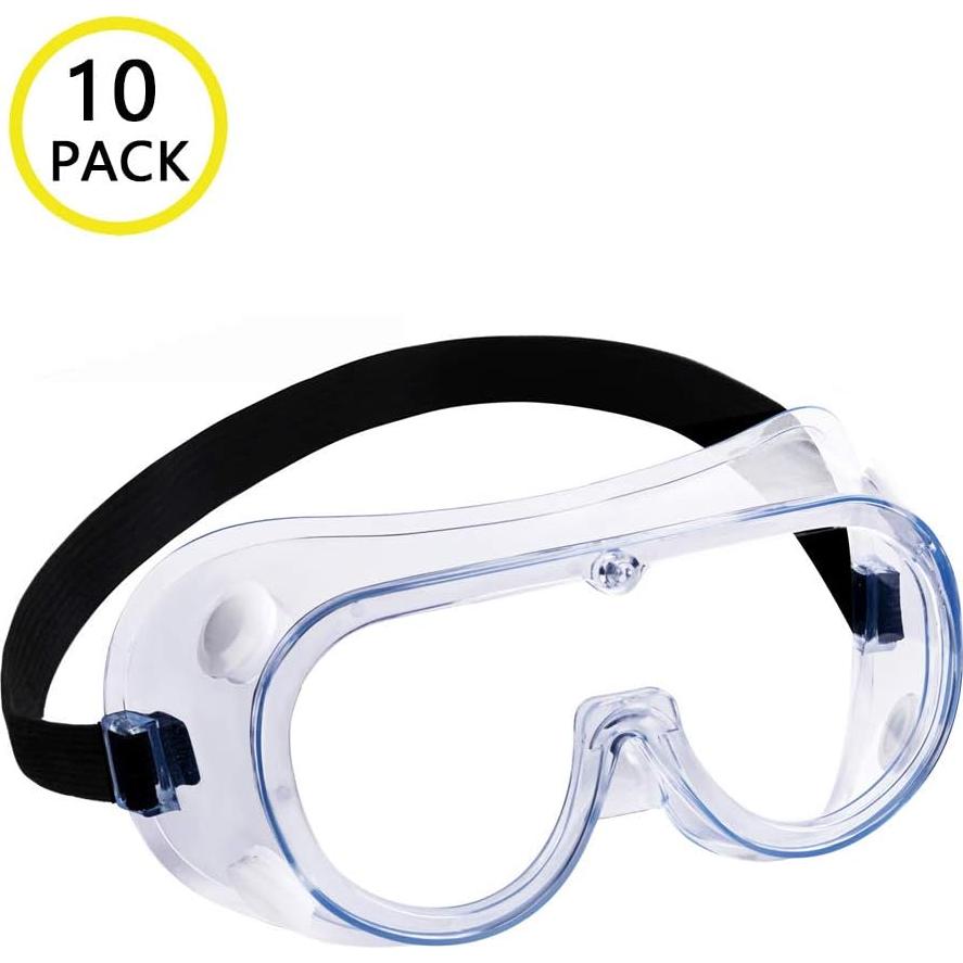 Gafas de Seguridad YunTuo 10 Paquete Antivaho UV