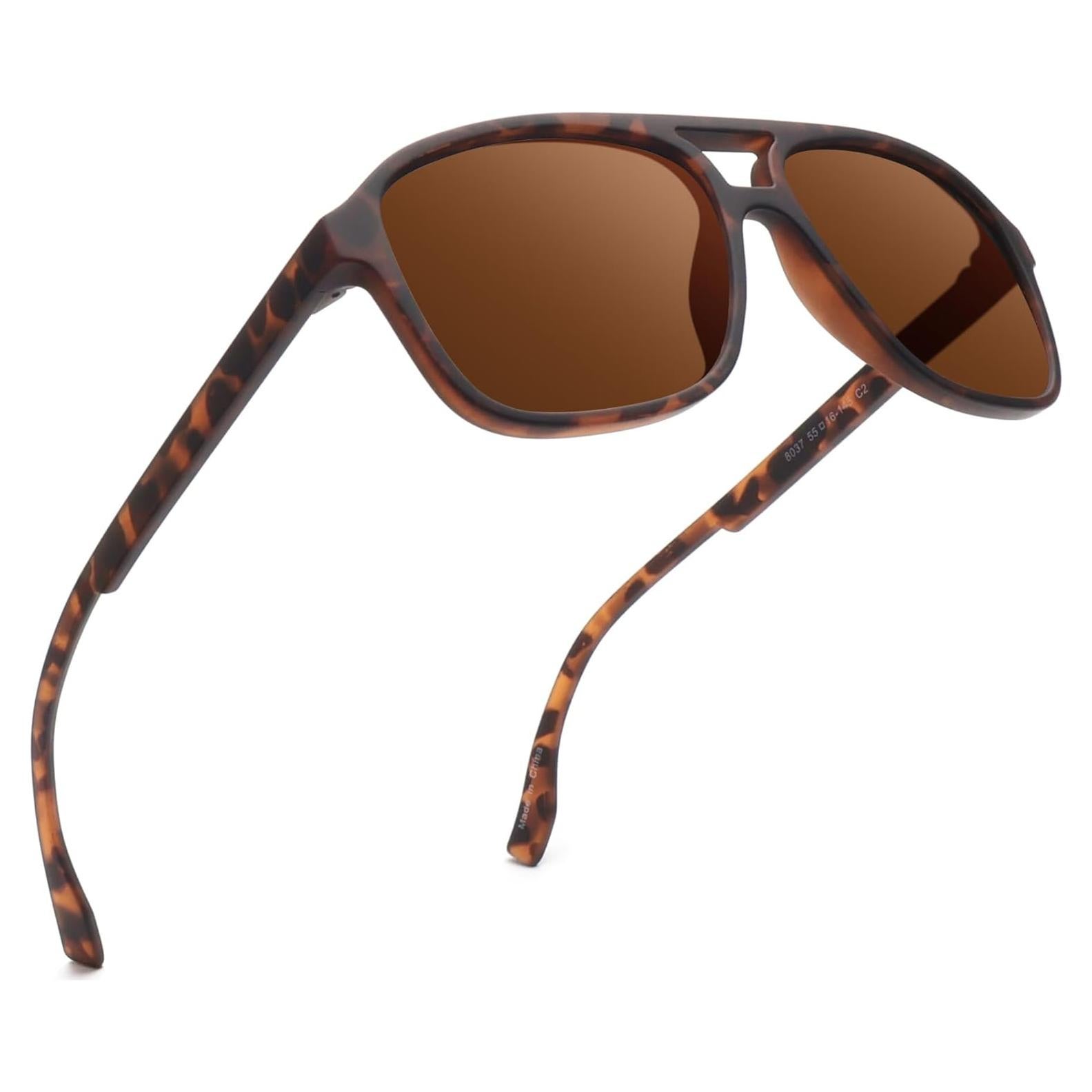 Gafas de sol aviador JIM HALO polarizadas marrón 55mm