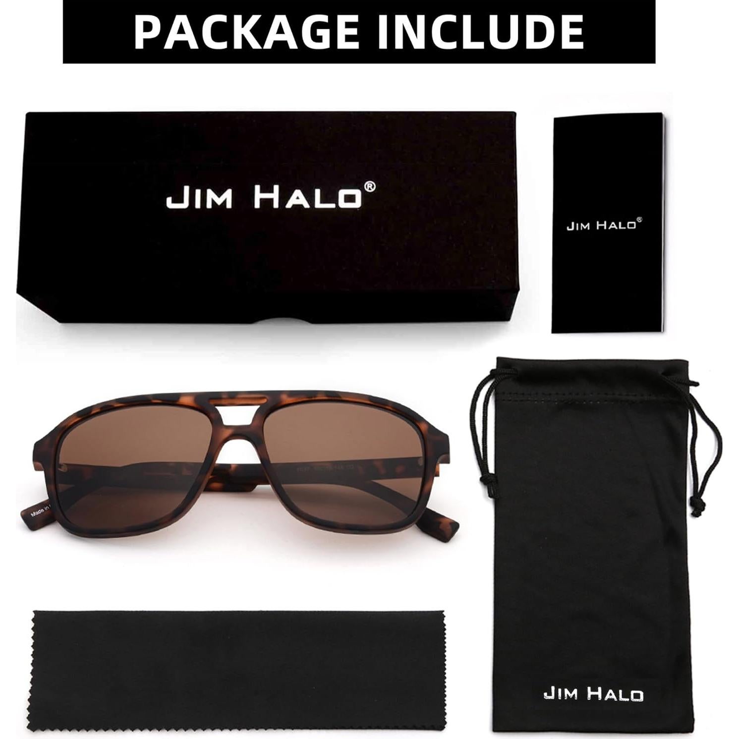 Gafas de sol aviador JIM HALO polarizadas marrón 55mm