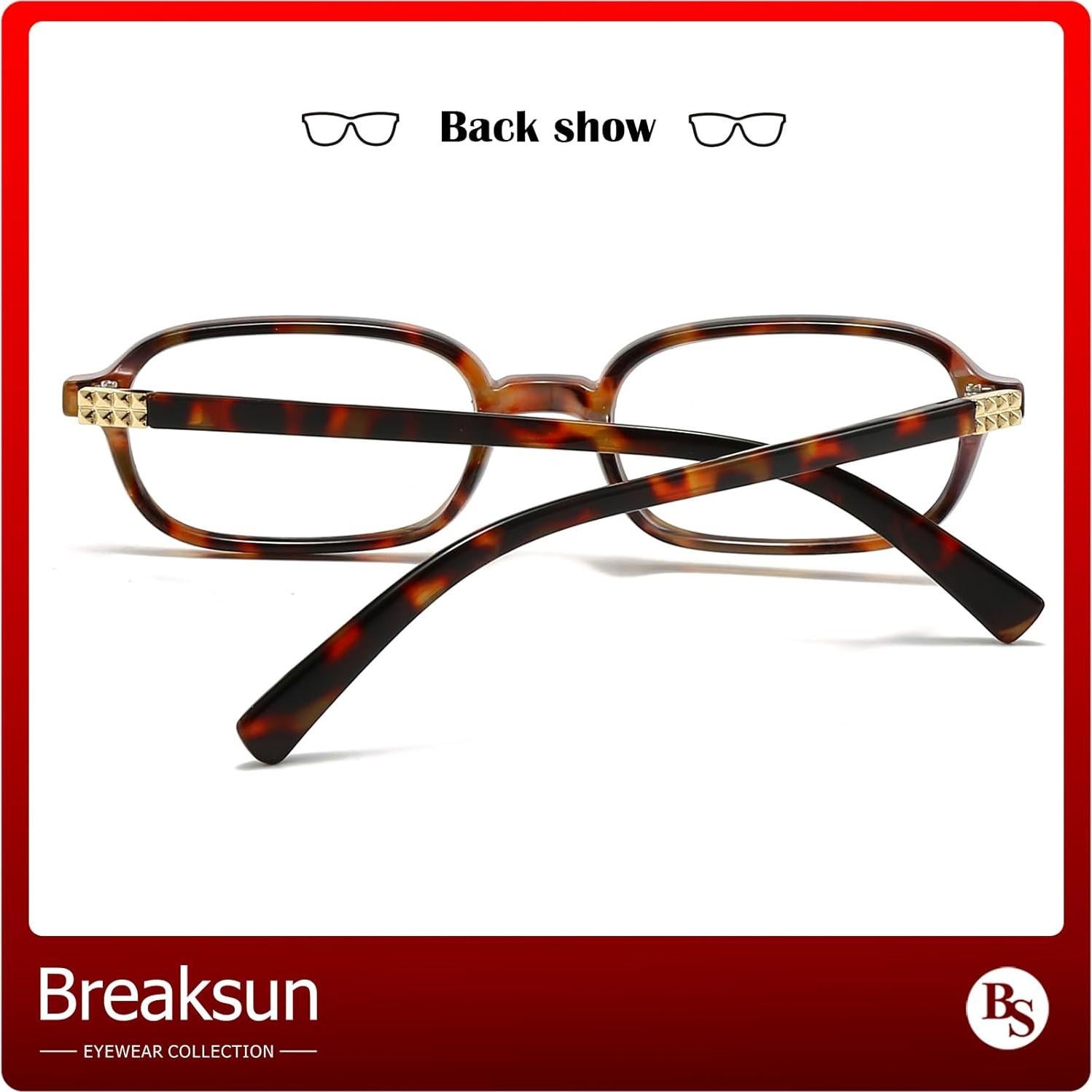 Gafas Retro Breaksun B70 Bloqueo Luz Azul 60mm Tortuga