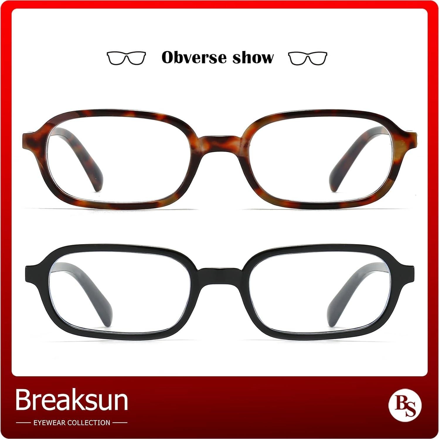 Gafas Retro Breaksun B70 Bloqueo Luz Azul 60mm Doble Color