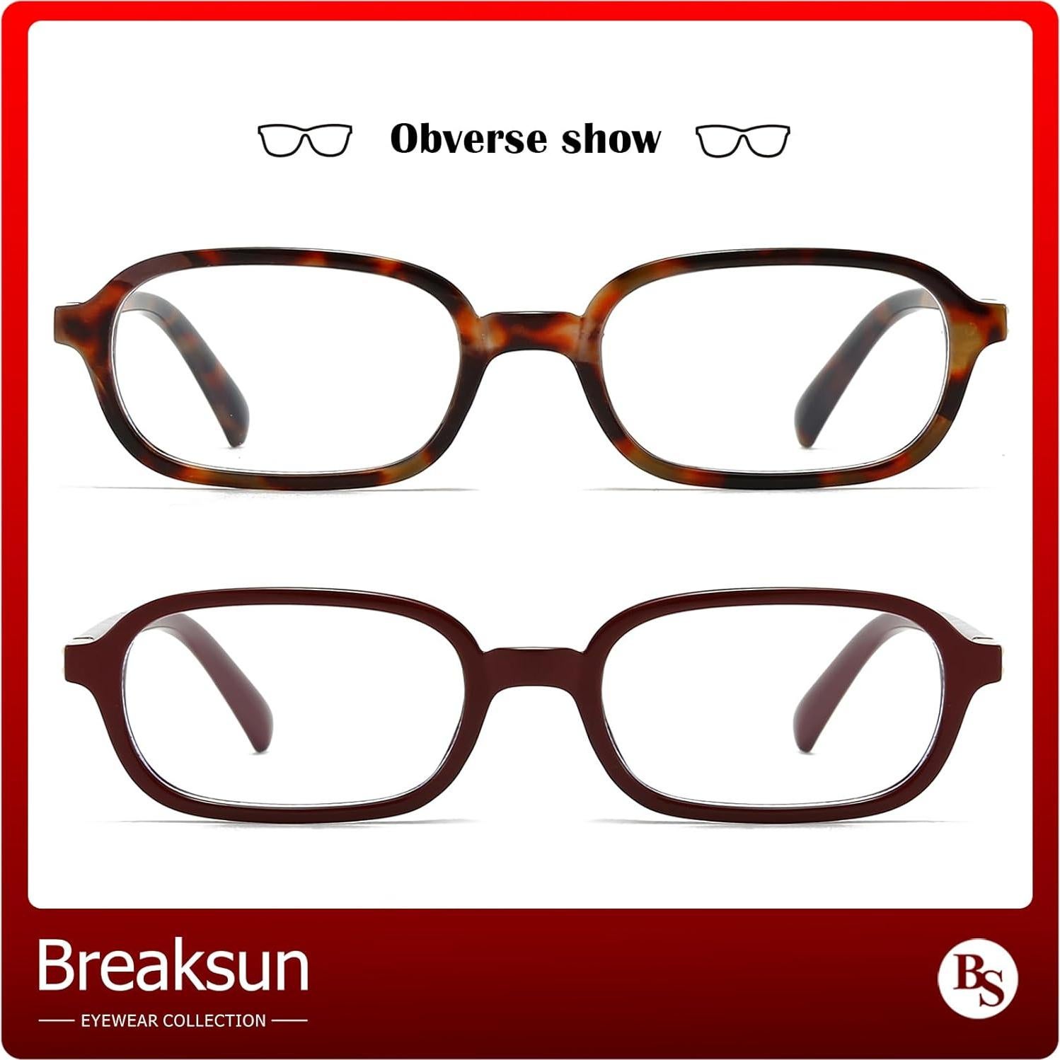Gafas Retro Breaksun B70 Bloqueo Luz Azul 60mm Doble Color