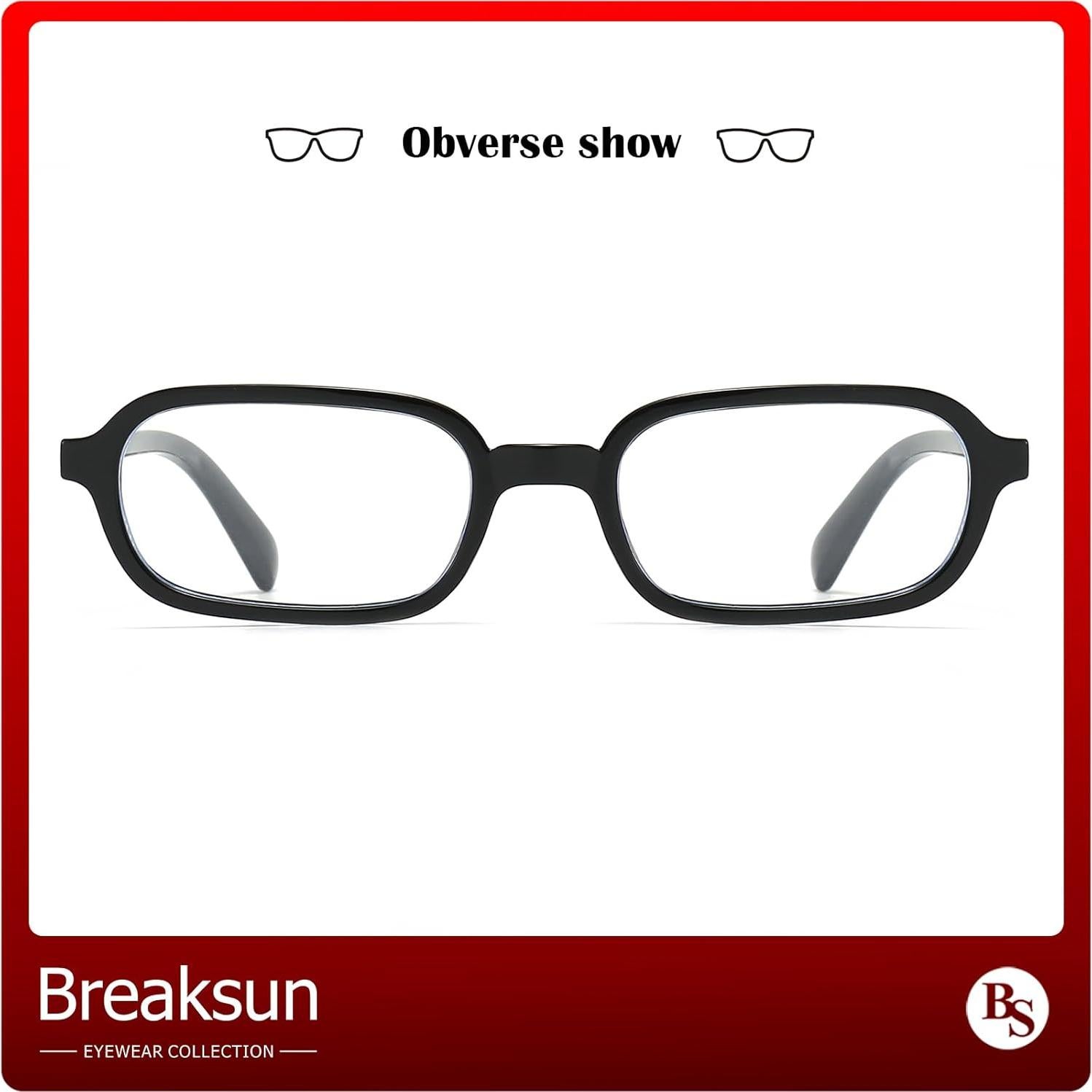 Gafas Rectangulares Retro Breaksun con Bloqueo Luz Azul