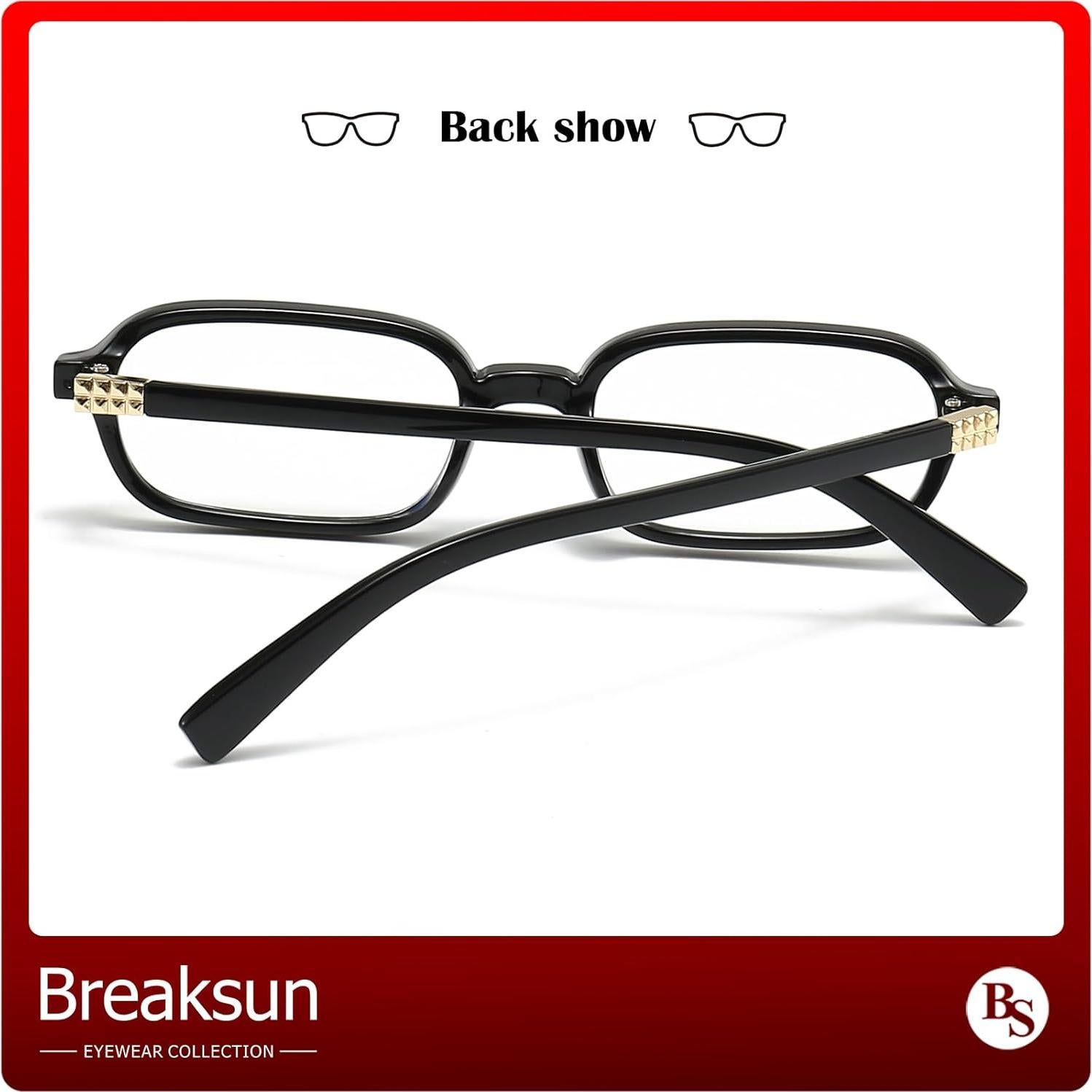 Gafas Rectangulares Retro Breaksun con Bloqueo Luz Azul