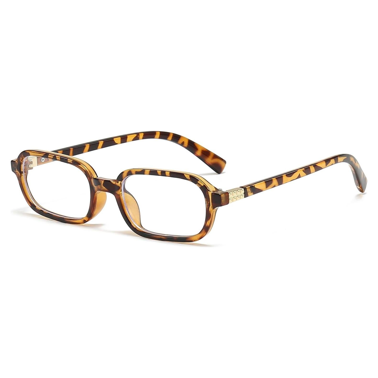 Gafas Rectangulares Retro Breaksun Leopardo 60mm Bloqueo Luz Azul