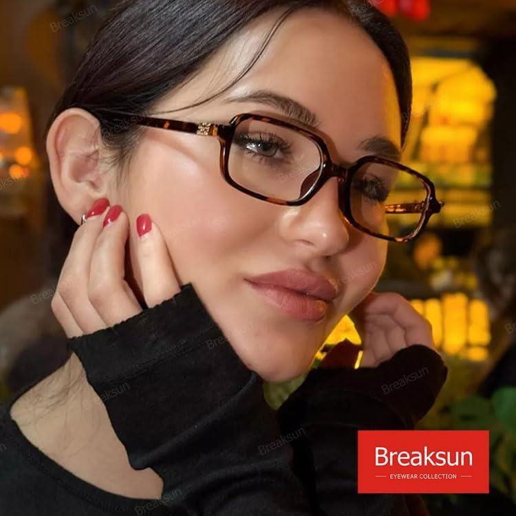 Gafas Rectangulares Retro Breaksun B70 Bloqueo Luz Azul