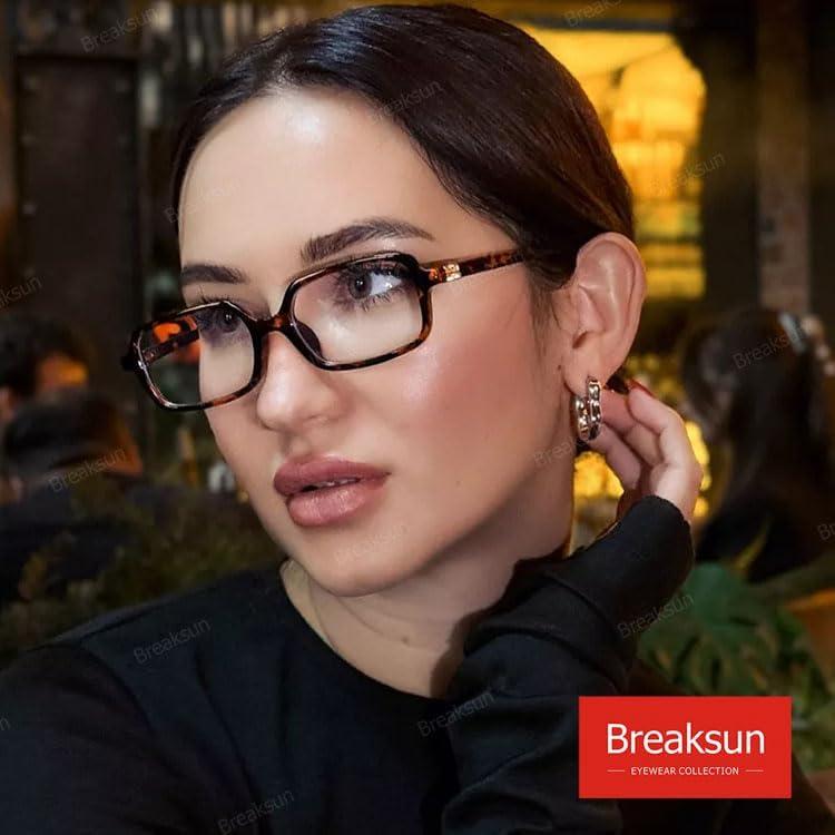 Gafas Rectangulares Retro Breaksun B70 Bloqueo Luz Azul