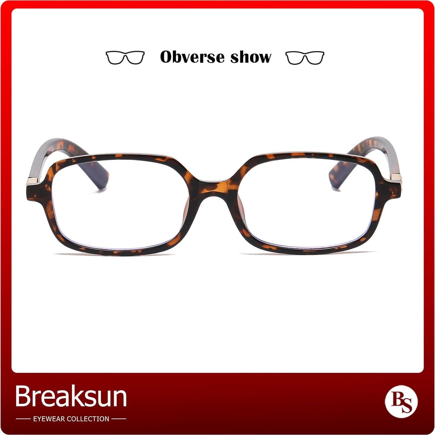 Gafas Rectangulares Retro Breaksun B70 Bloqueo Luz Azul