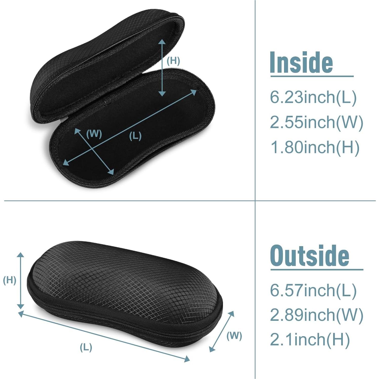 Funda de Gafas Fintie Negra, Estuche Duro EVA a Prueba de Golpes