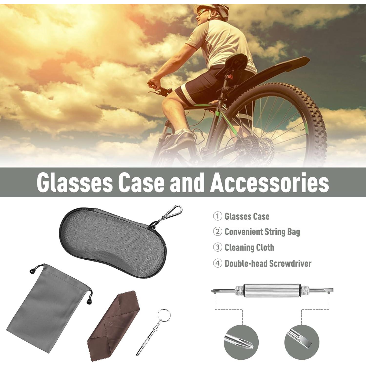 Funda Dura Fintie para Gafas Deportivas con Mosquetón