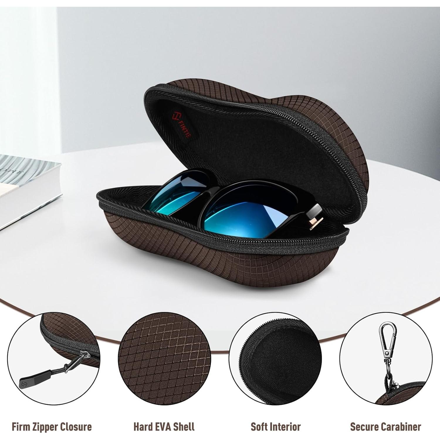 Estuche Duro Fintie para Gafas con Mosquetón y Cierre