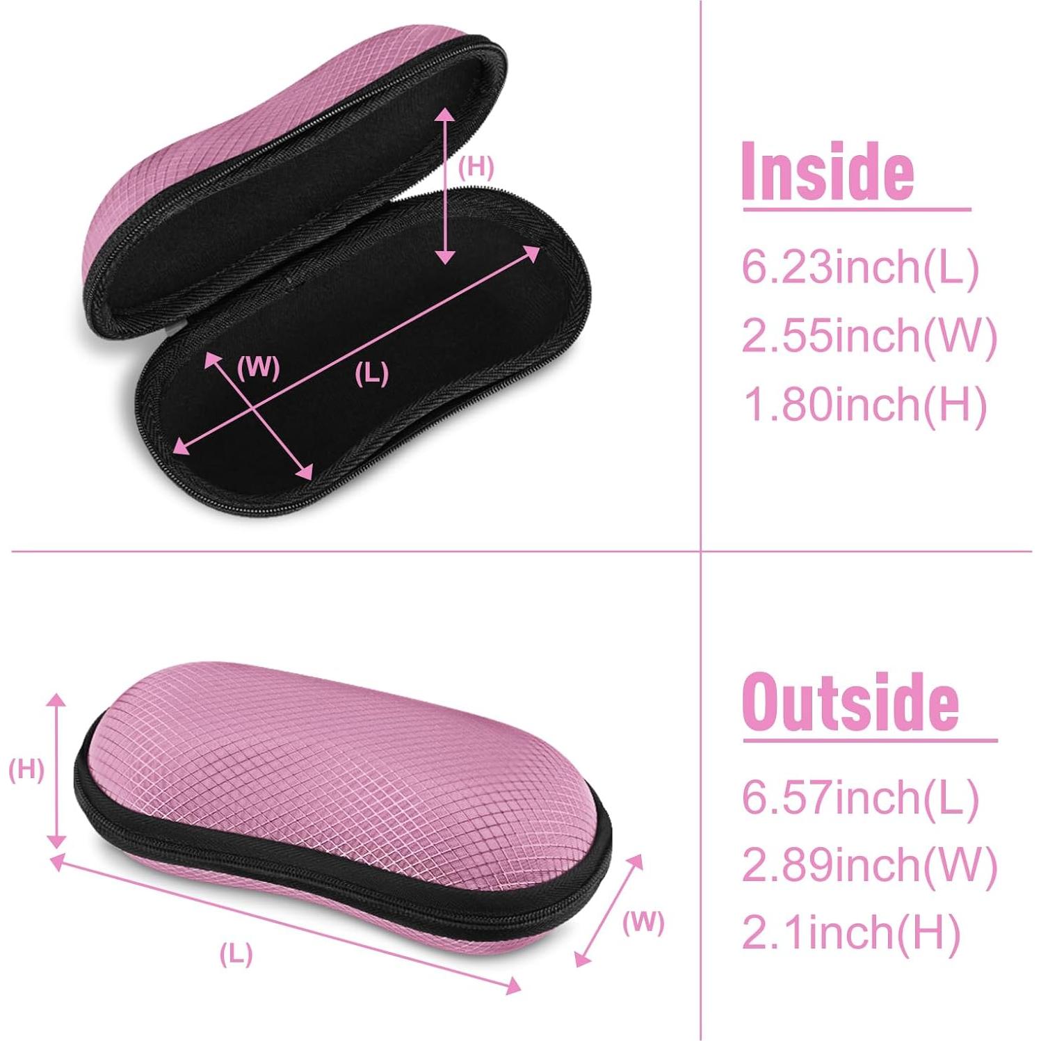 Funda Dura Fintie para Gafas Deportivas Rosa con Mosquetón