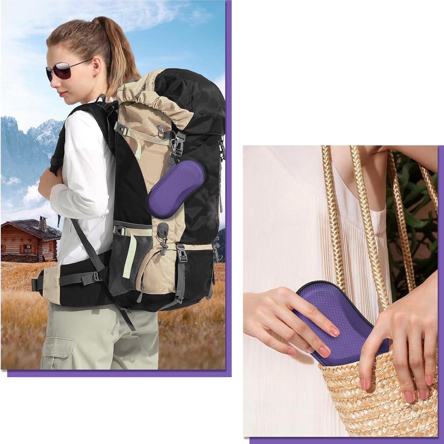 Funda de Gafas Fintie AGSB Dura EVA con Mosquetón Violeta