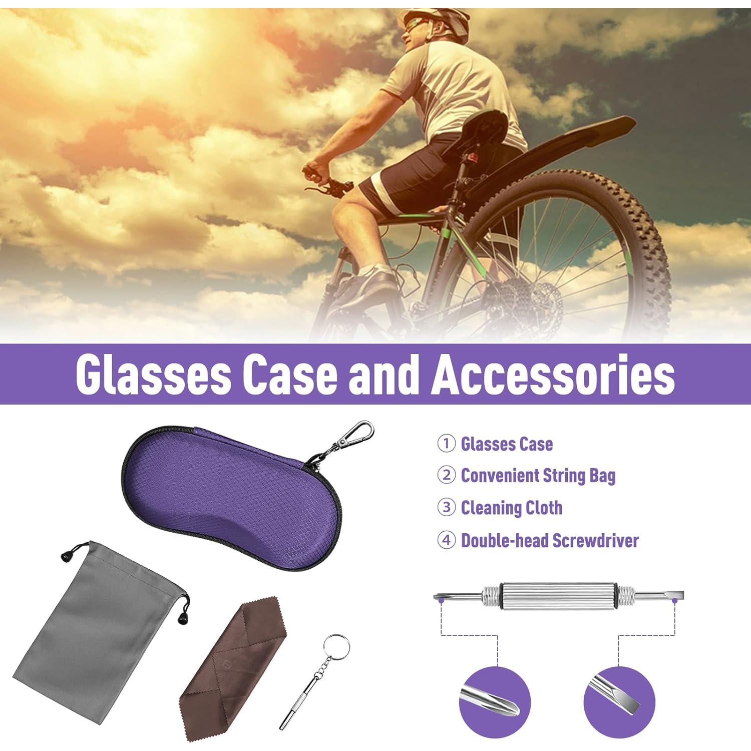 Funda de Gafas Fintie AGSB Dura EVA con Mosquetón Violeta