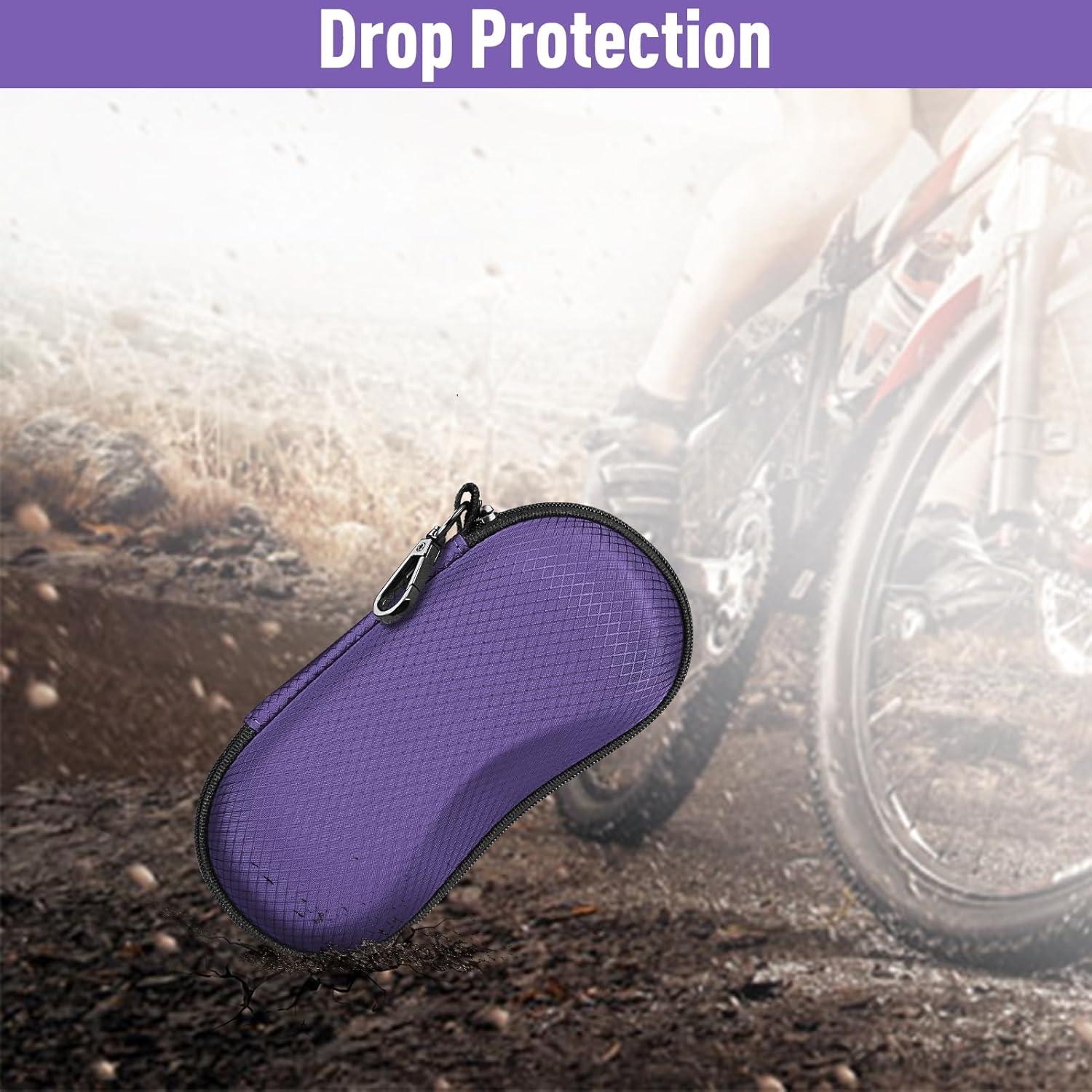 Funda de Gafas Fintie AGSB Dura EVA con Mosquetón Violeta