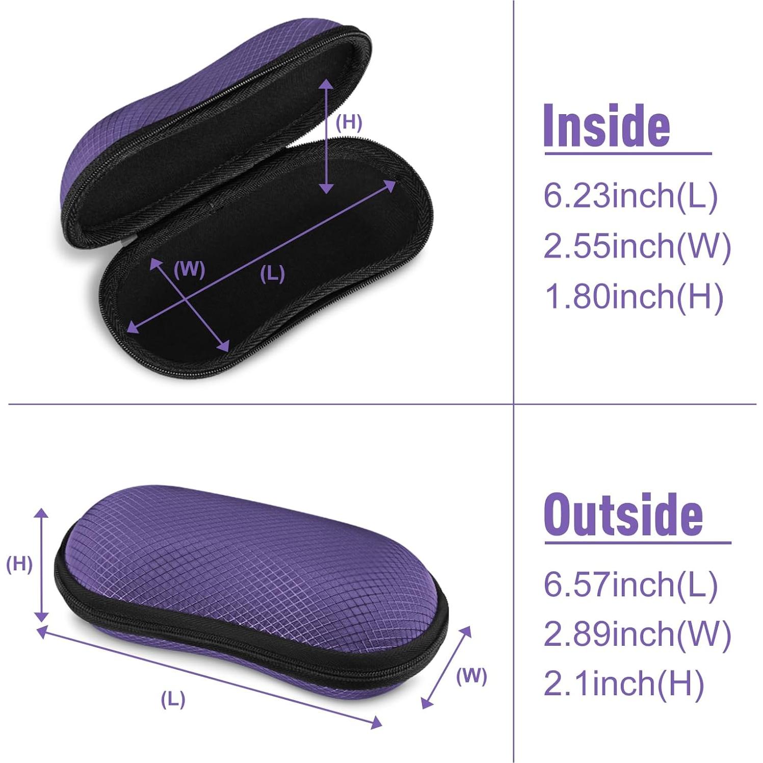 Funda de Gafas Fintie AGSB Dura EVA con Mosquetón Violeta