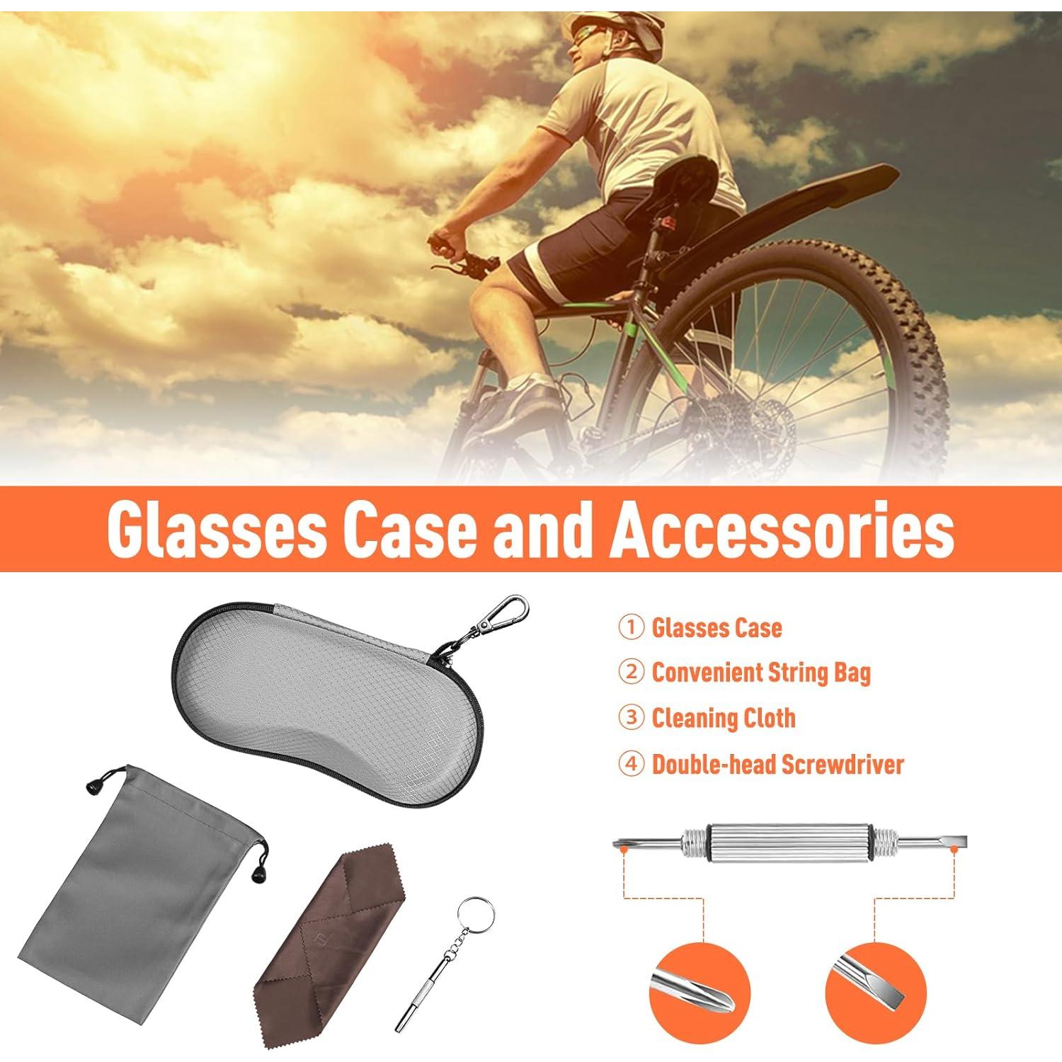 Funda Dura Fintie para Gafas Deportivas con Mosquetón