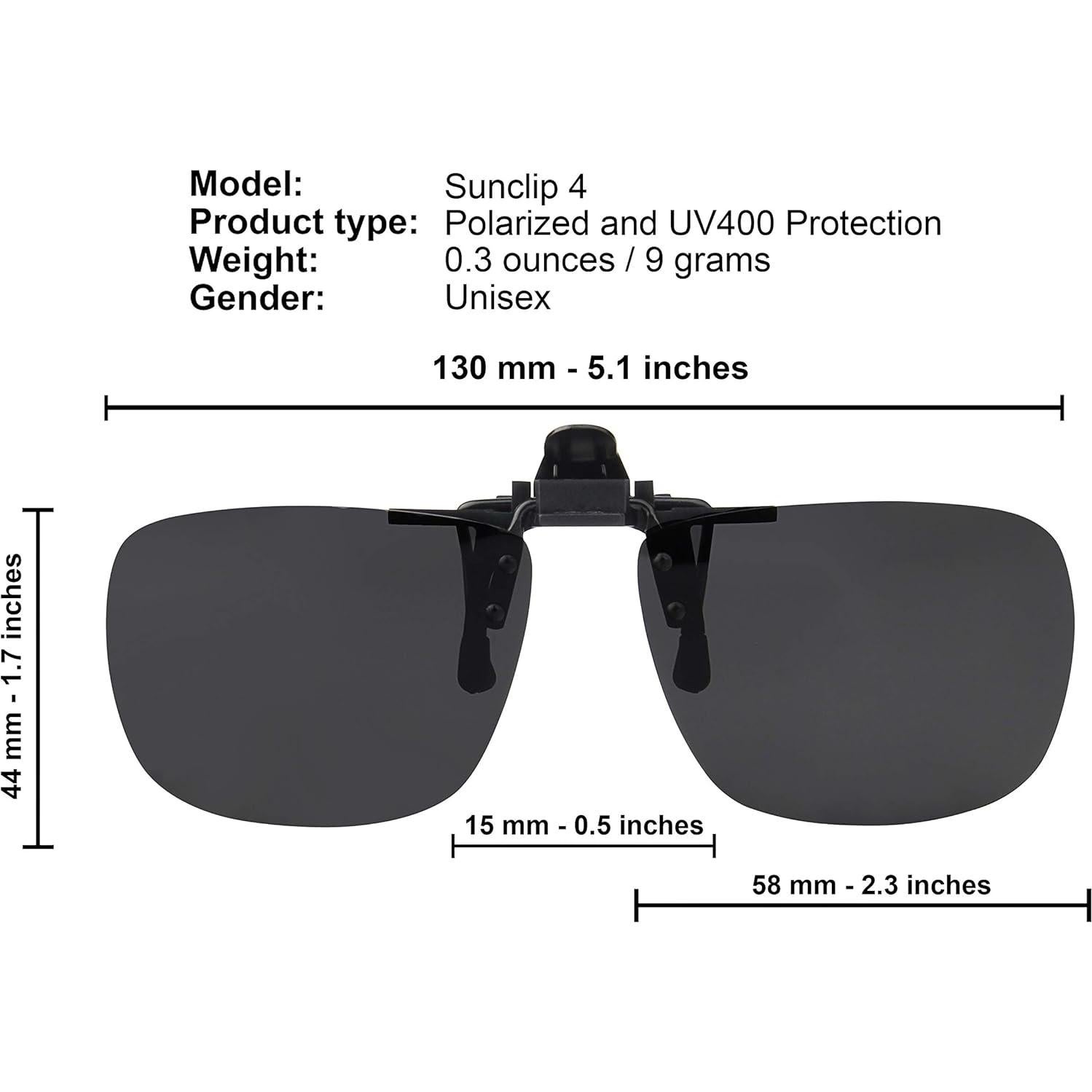 Gafas de sol clip Success Eyewear polarizadas para gafas