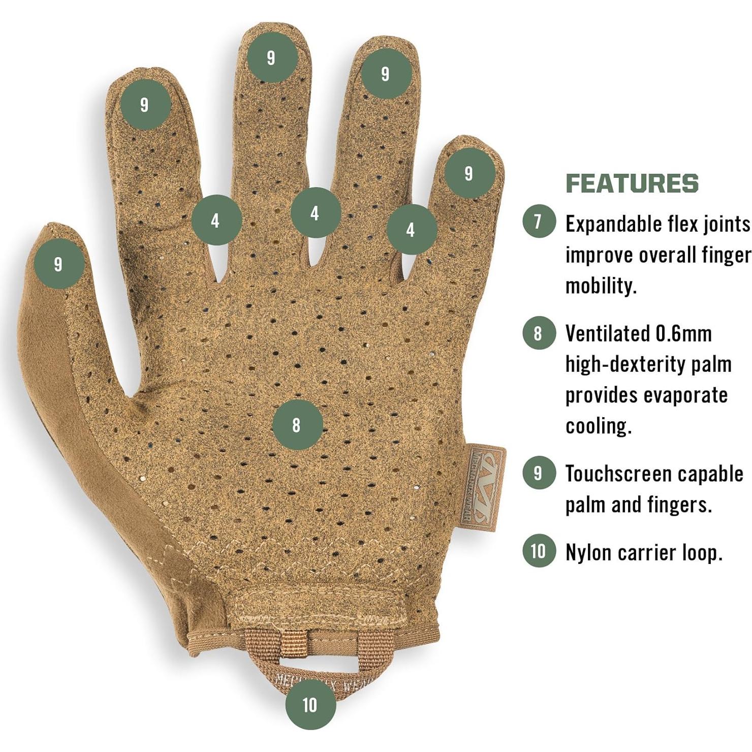 Guantes Mechanix Wear Specialty Vent Tácticos Marrón Grande