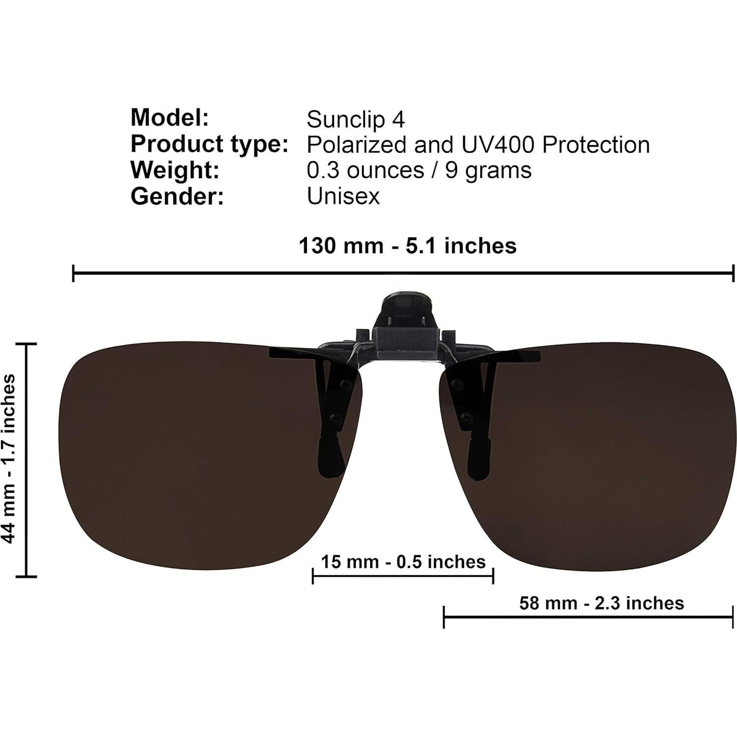 Gafas de sol clip Success Eyewear polarizadas para gafas