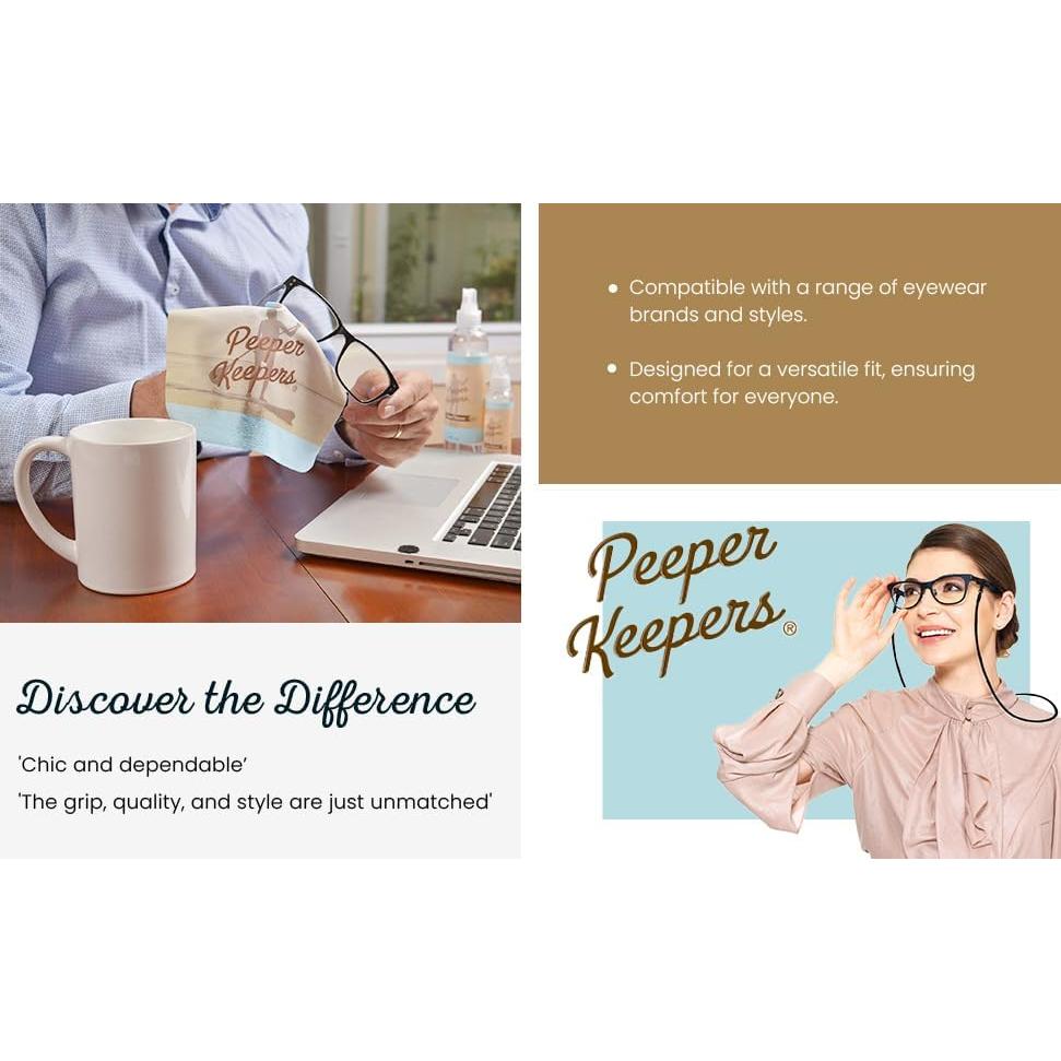 Retenedor de Gafas Peeper Keepers 3 Pack Multicolor con Paño