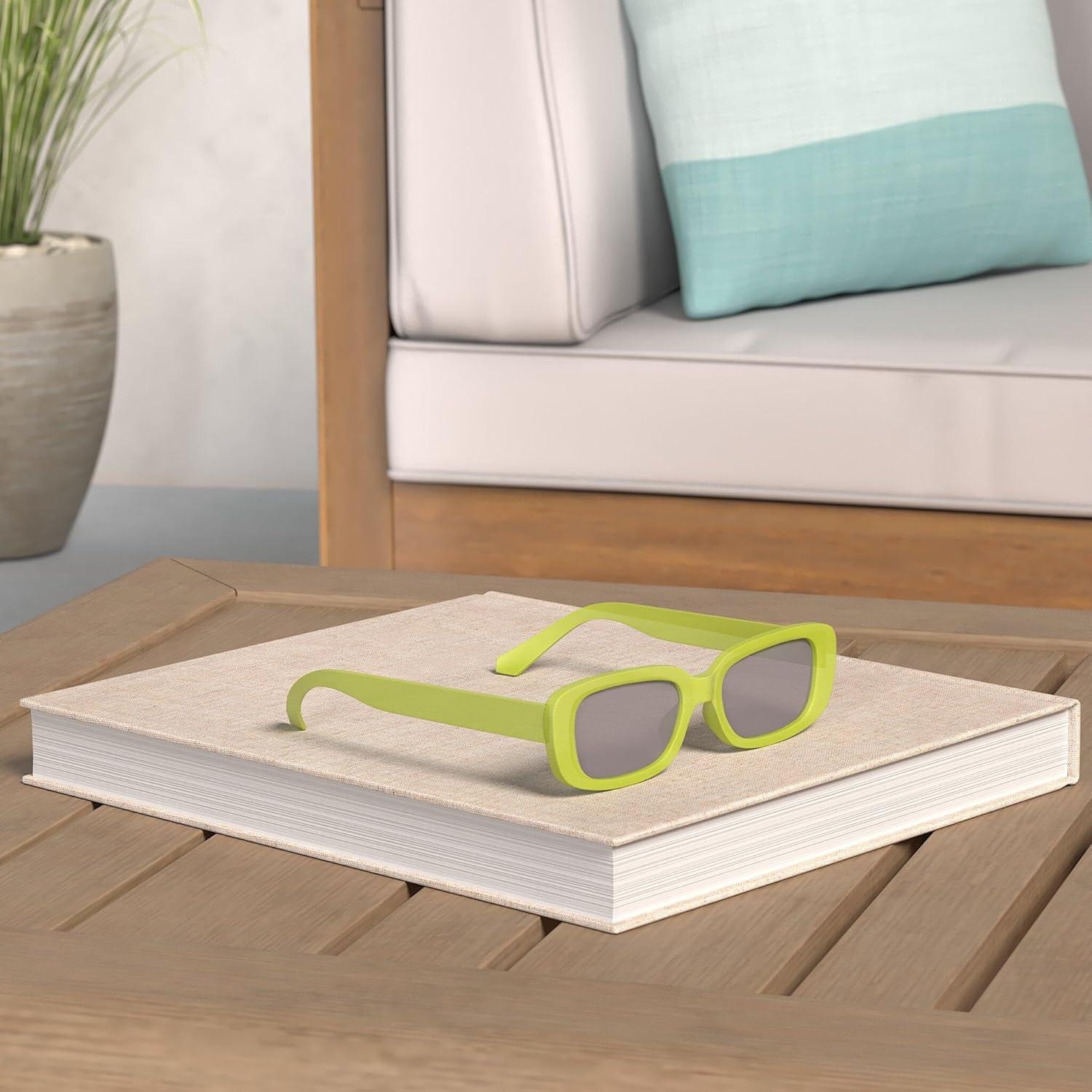 Gafas de sol rectangulares ADE WU unisex retro 90s UV400