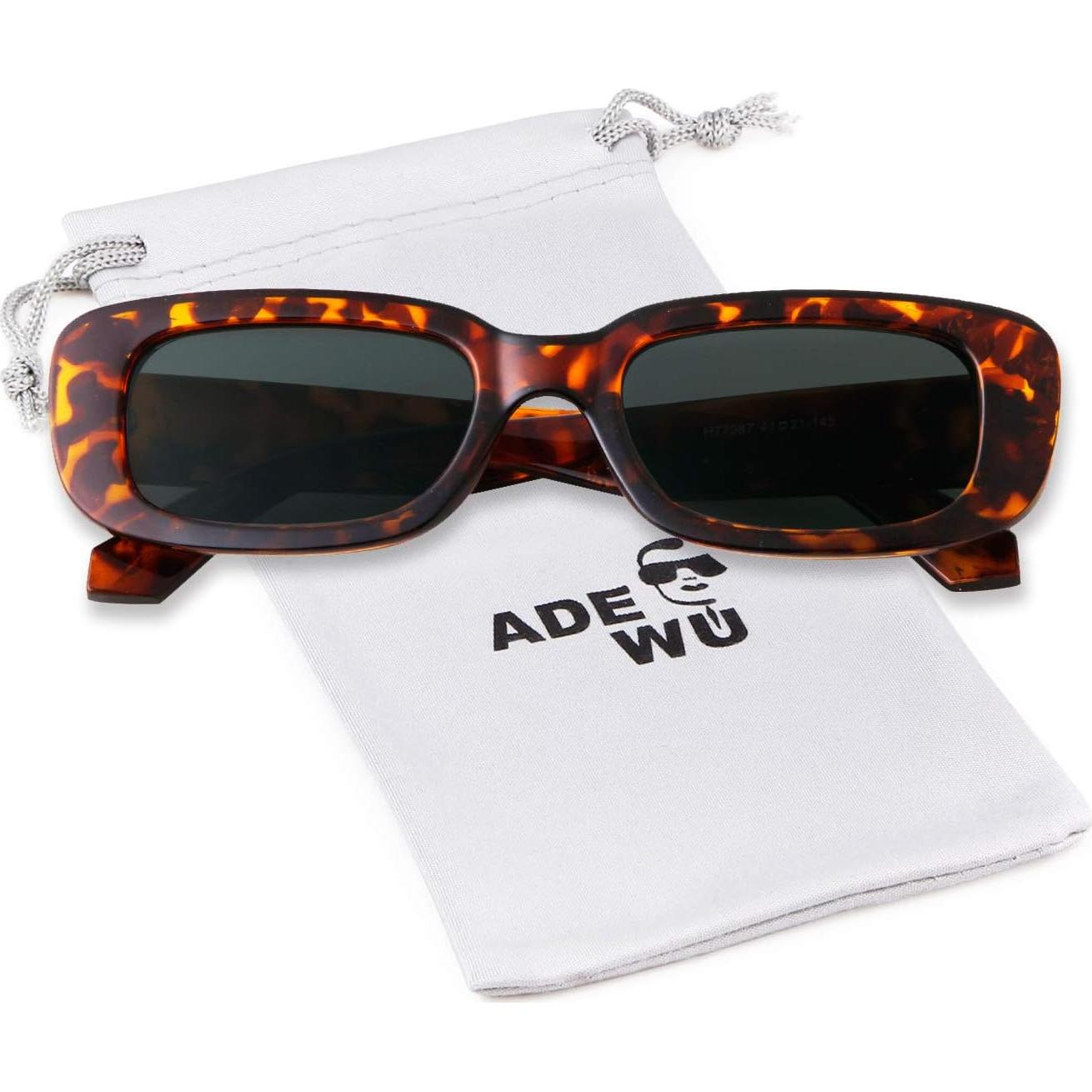 Gafas de sol rectangulares ADE WU unisex retro 90s UV400