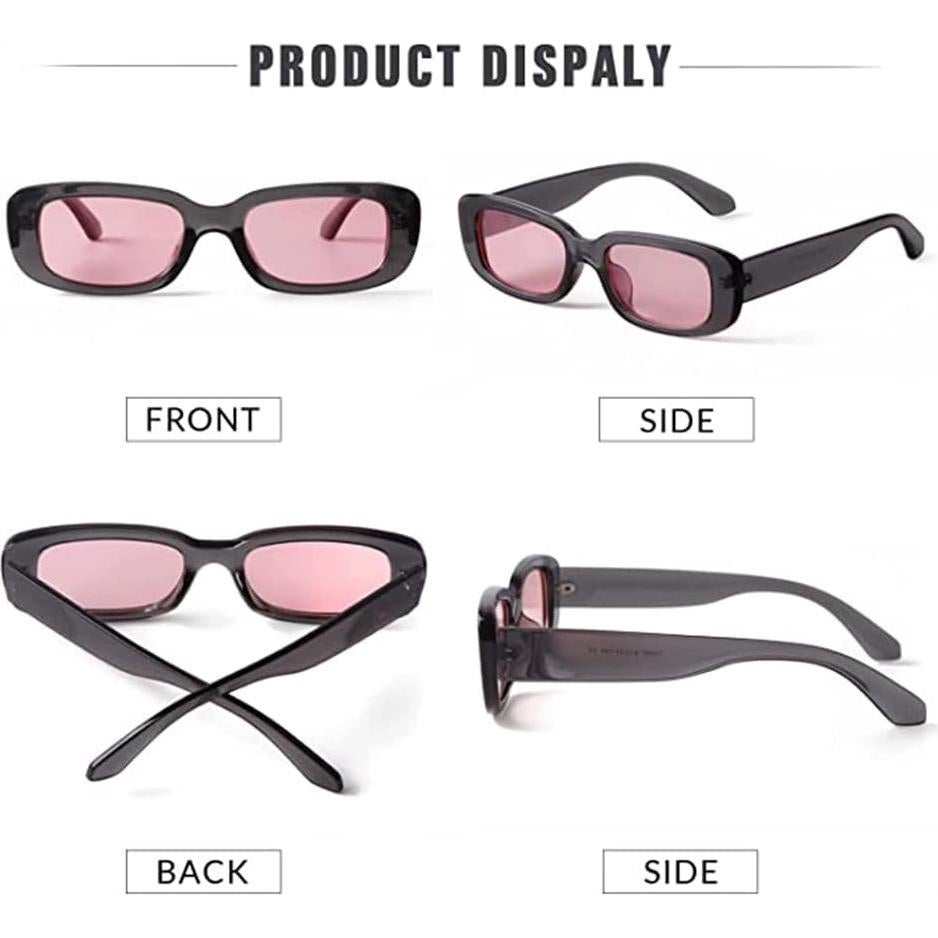 Gafas de sol rectangulares ADE WU unisex retro 90s UV400