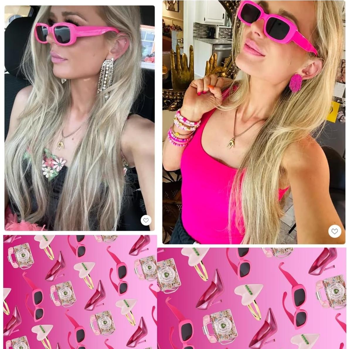 Gafas de sol rectangulares ADE WU unisex retro 90s UV400