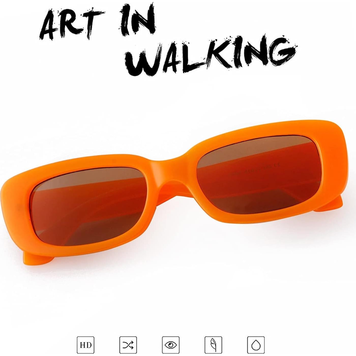 Gafas de sol rectangulares ADE WU unisex retro 90s